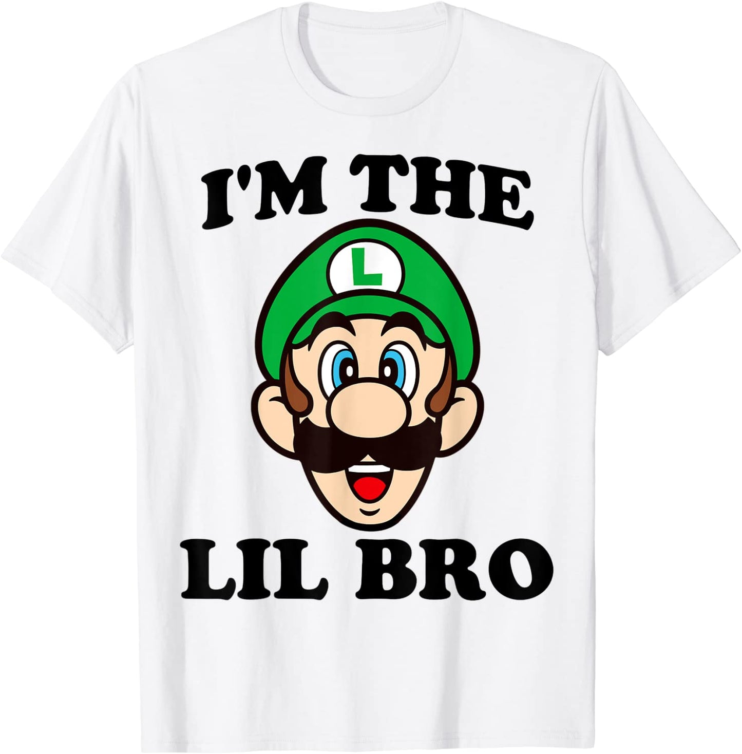 Super Mario Luigi Im The Lil Bro Portrait T-Shirt