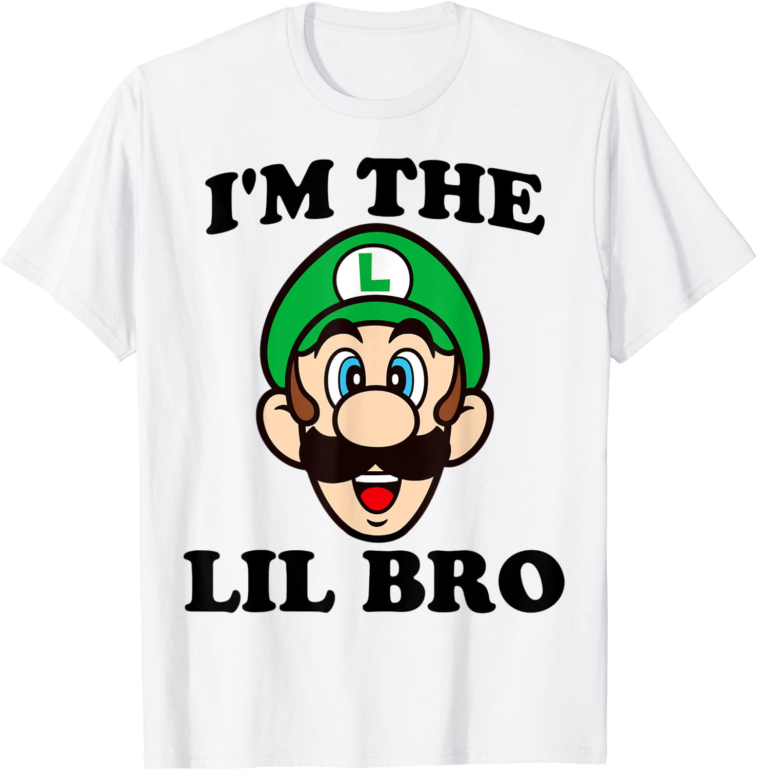 Super Mario Luigi Im The Lil Bro Portrait T-Shirt