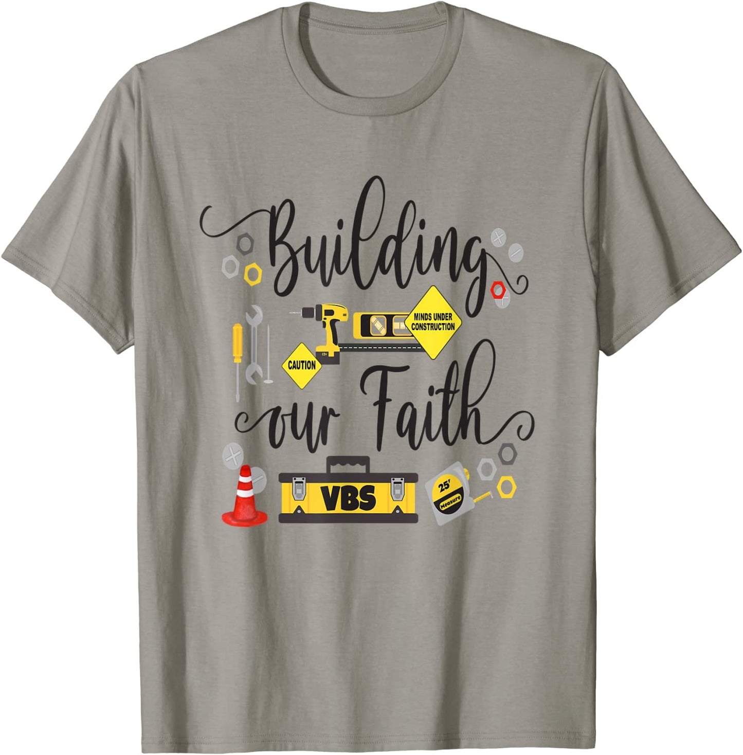 Concrete Cranes VBS Construction Tools Building Faith 2020 T-Shirt
