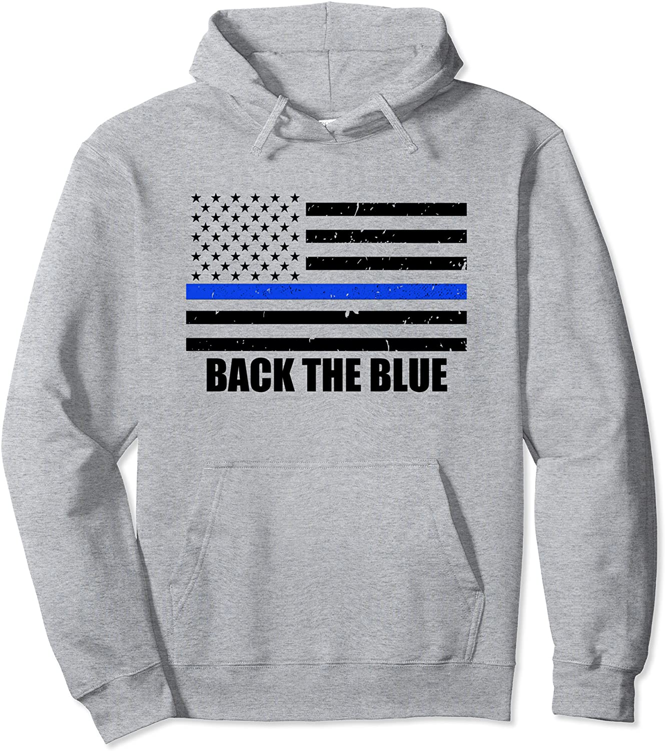 Back The Blue Thin Blue Line Flag Hoodie