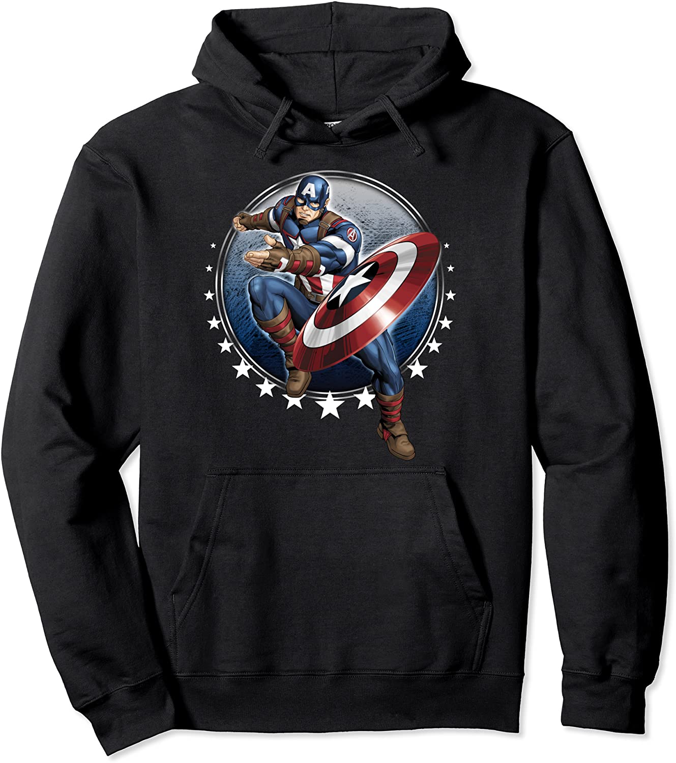 Marvel Captain America Shield Throw Stars Graphic Hoodie