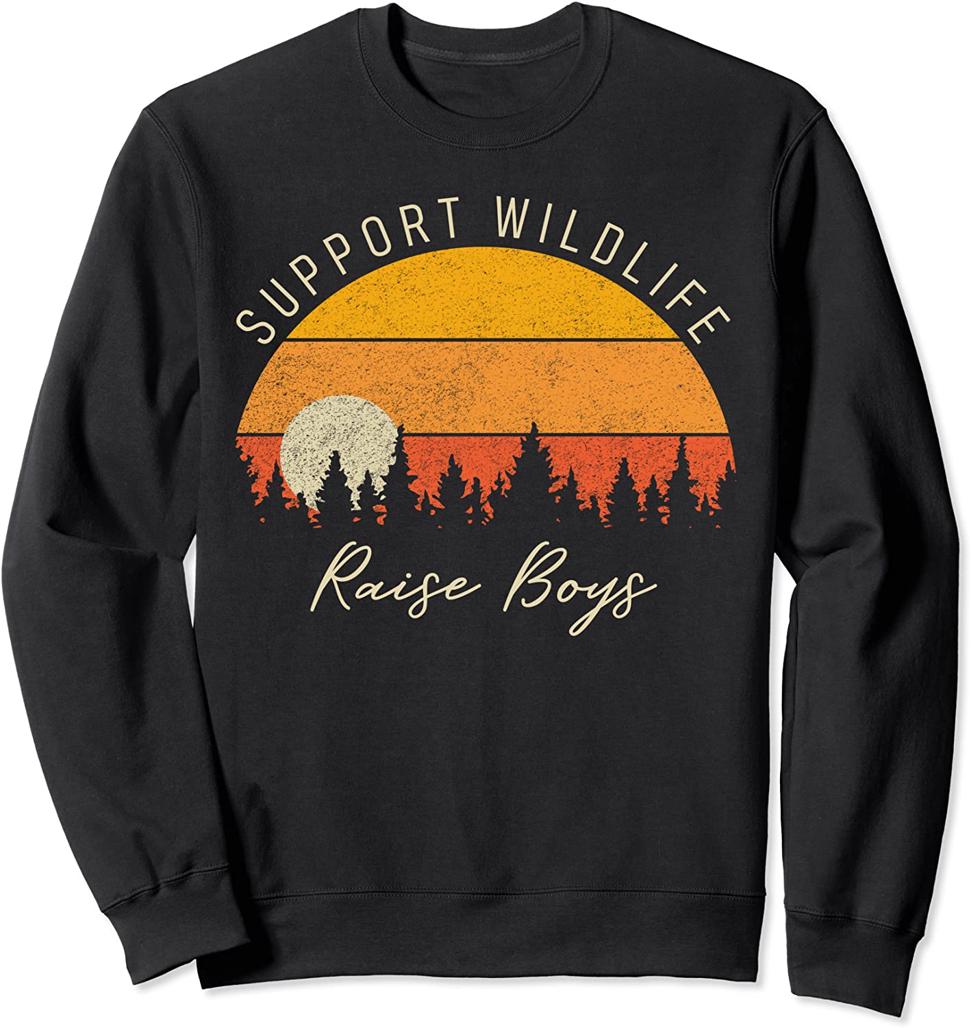 Funny Busy Mom Raising Boys Wildlife Novelty Gift Sweatshirt