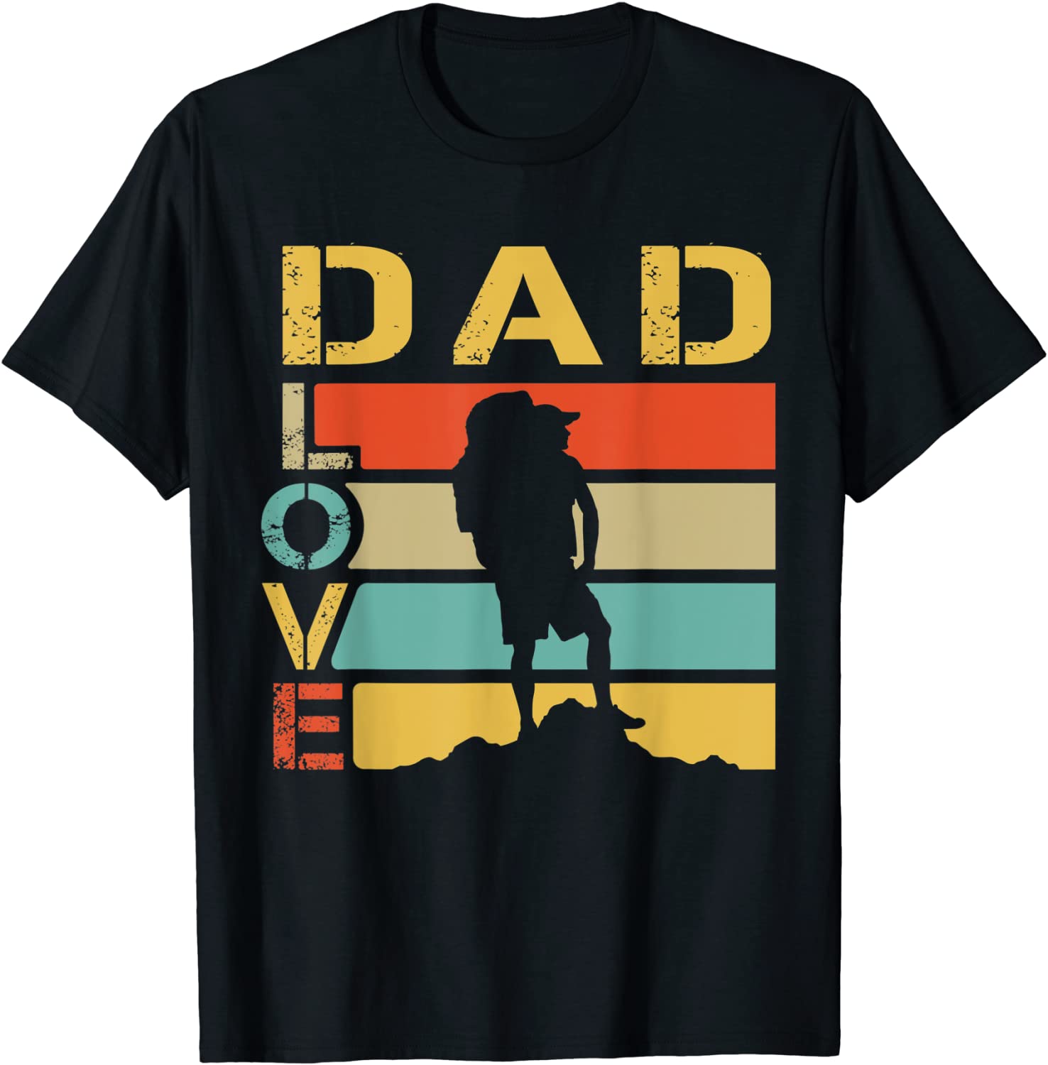 Mens Mountain Summit Rock Climbing Dad Vintage Hiking Father T-Shirt