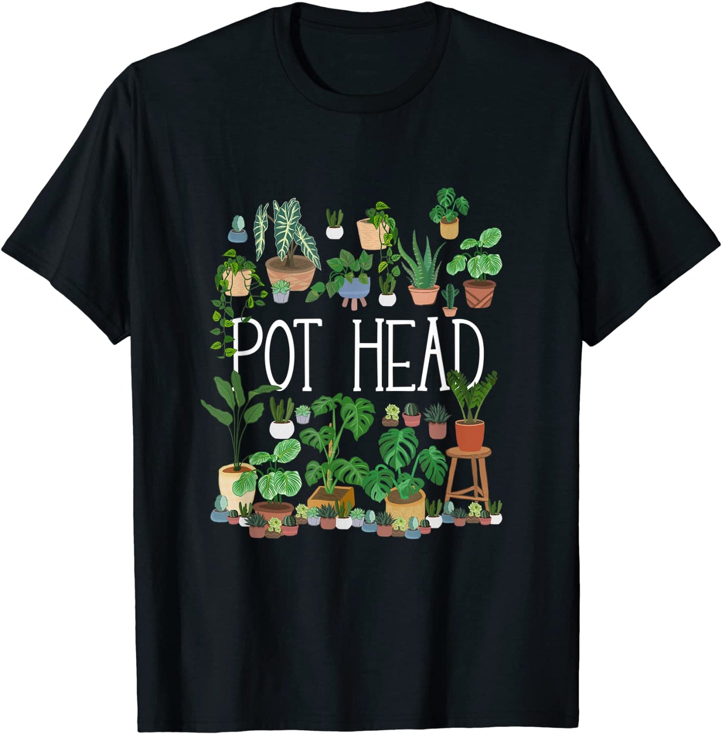 Gardening Potted Plant Pot Head T-Shirt
