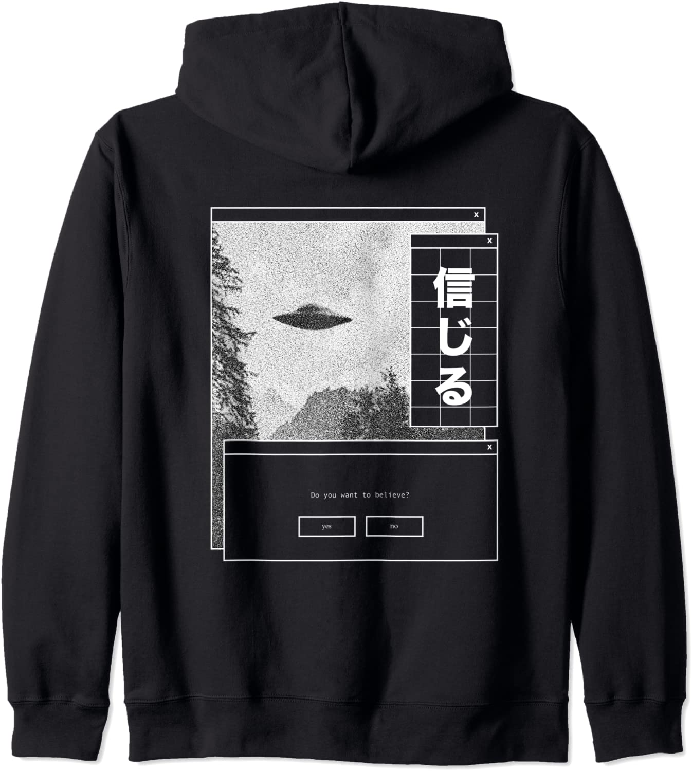 UFO Vaporwave Aesthetic Japanese 80s Synthwave Japan Hoodie
