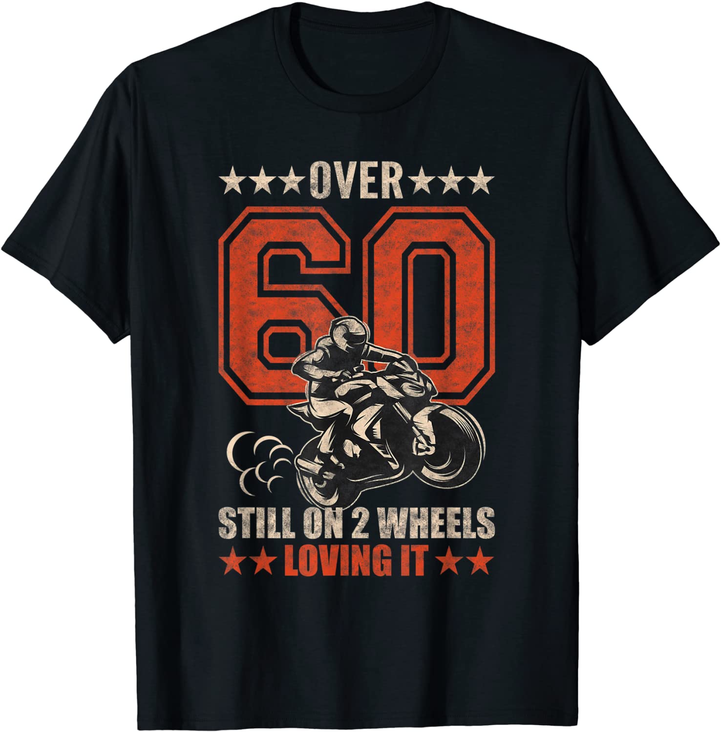 Vintage 60 Year Old Motorcycle Enthusiast Sport Race Bike T-Shirt
