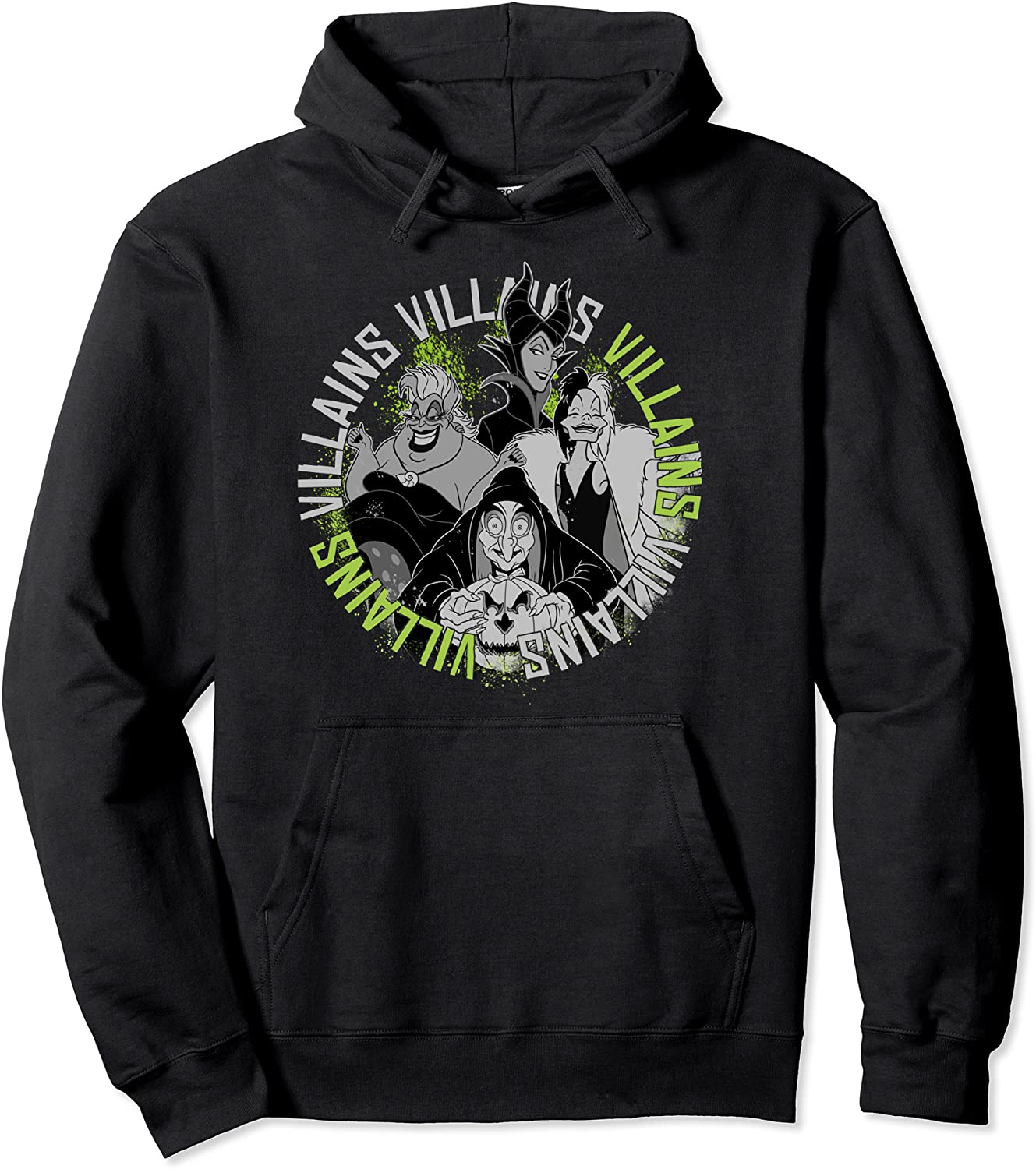 Disney Villains Green Splatter Circular Hoodie