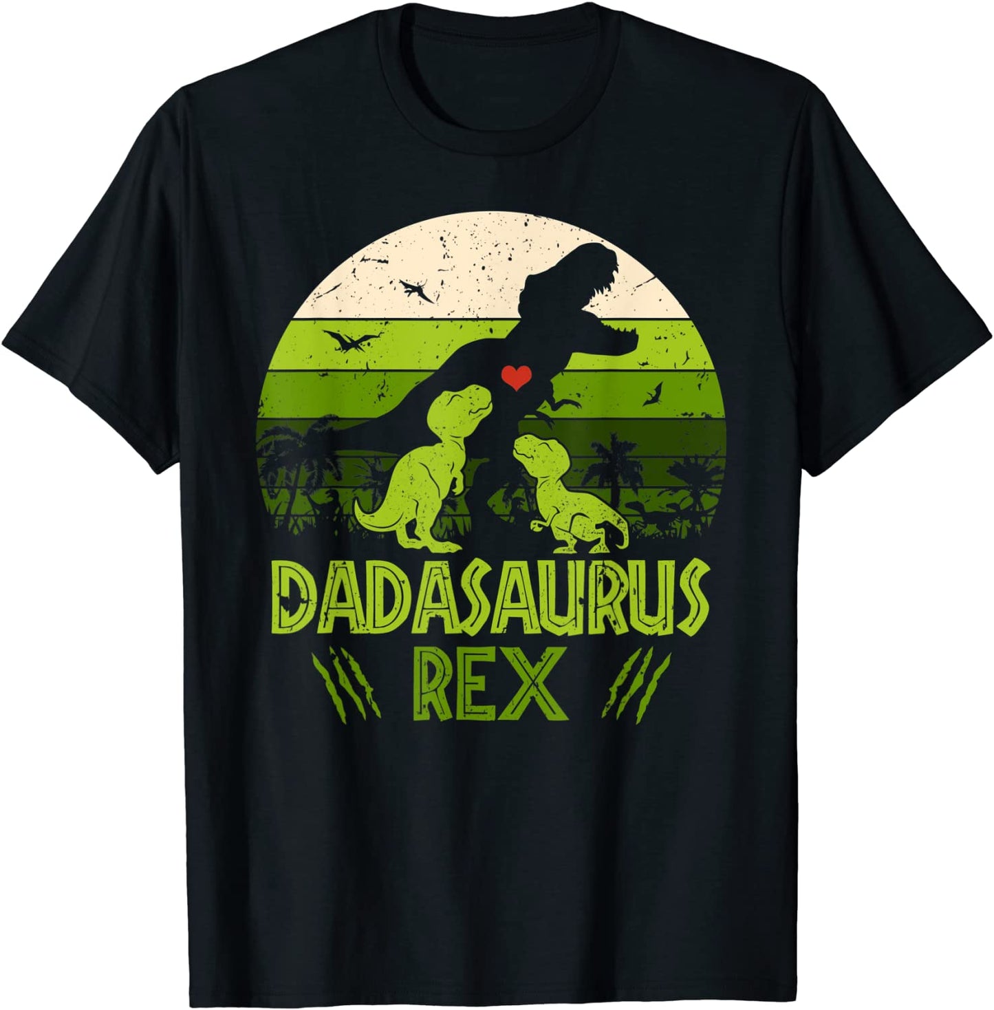 Dadasaurus Rex 2 Kids Sunset Tshirt For Fathers Day Gift T-Shirt