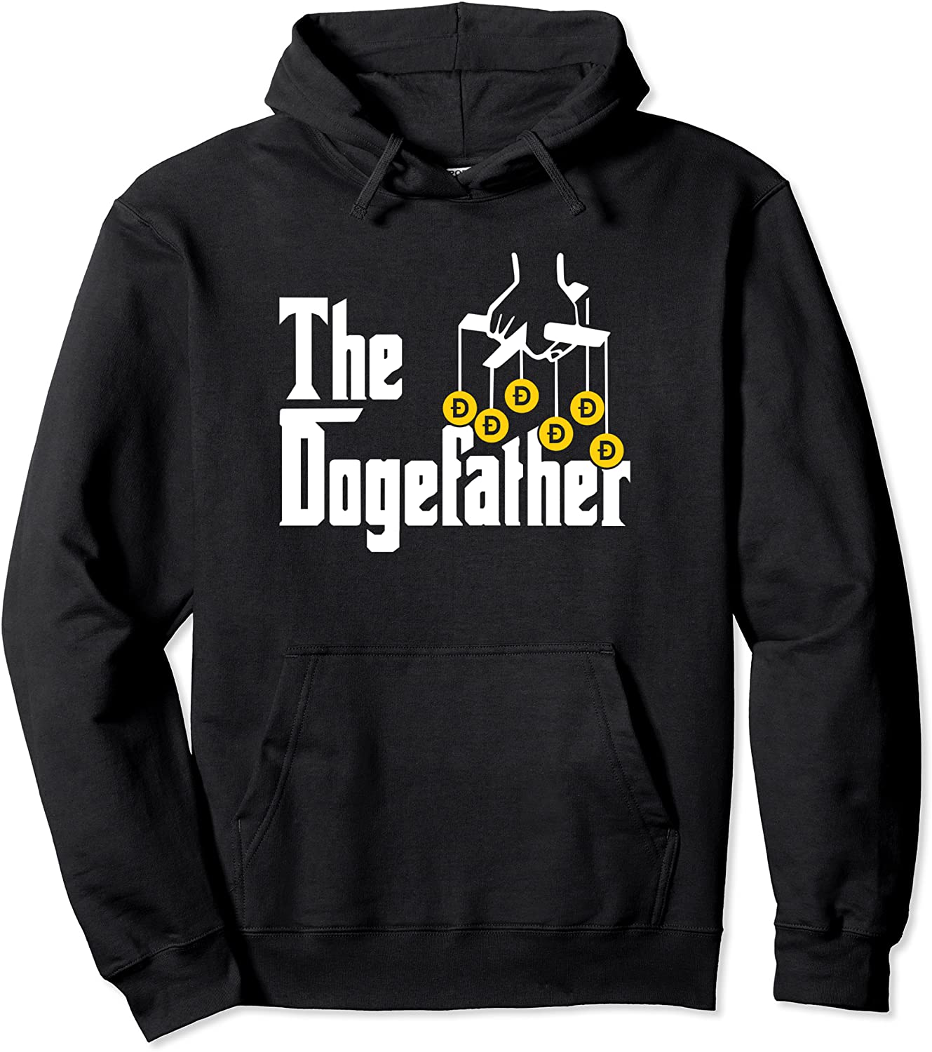 The Dogefather Crypto Doge To The Moon HODL Dogecoin Pullover Hoodie