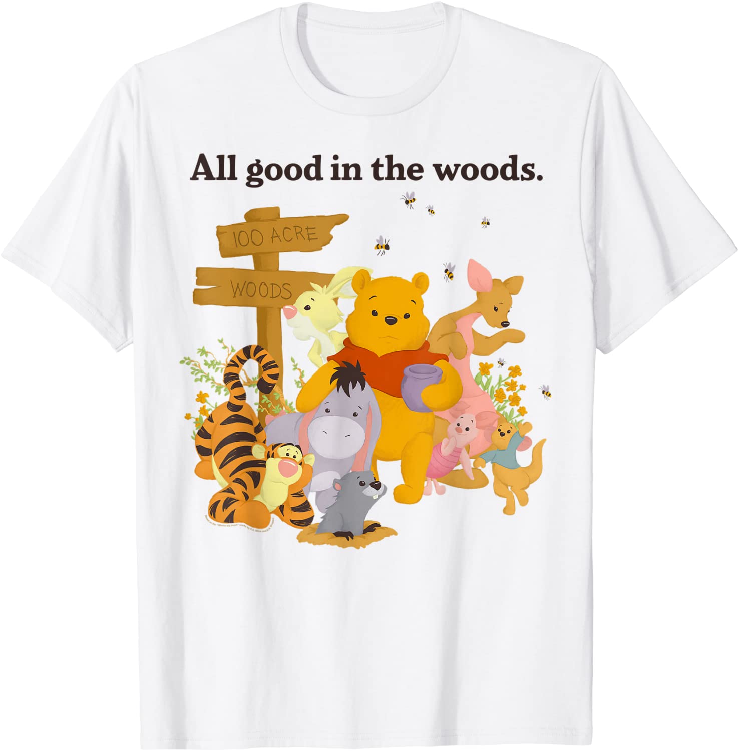 Disney Winnie The Pooh Group Shot All Good In The Woods T-Shirt