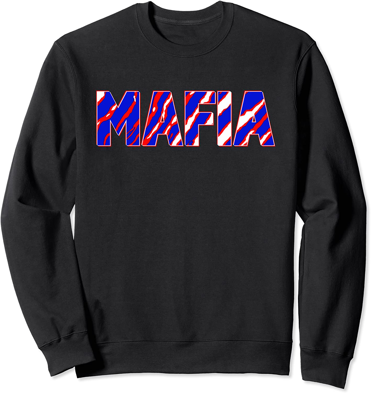 MAFIA - Buffalo football fan team colors crazy zebra stripes Sweatshirt