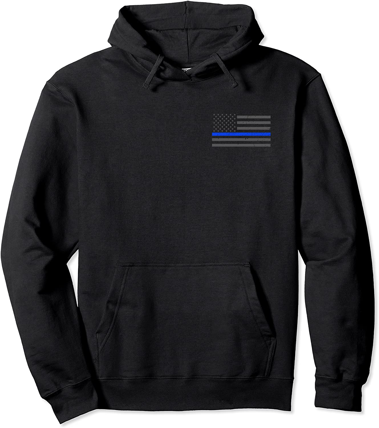 Honor Respect Thin Blue Line Flag Hoodie - Police Gift