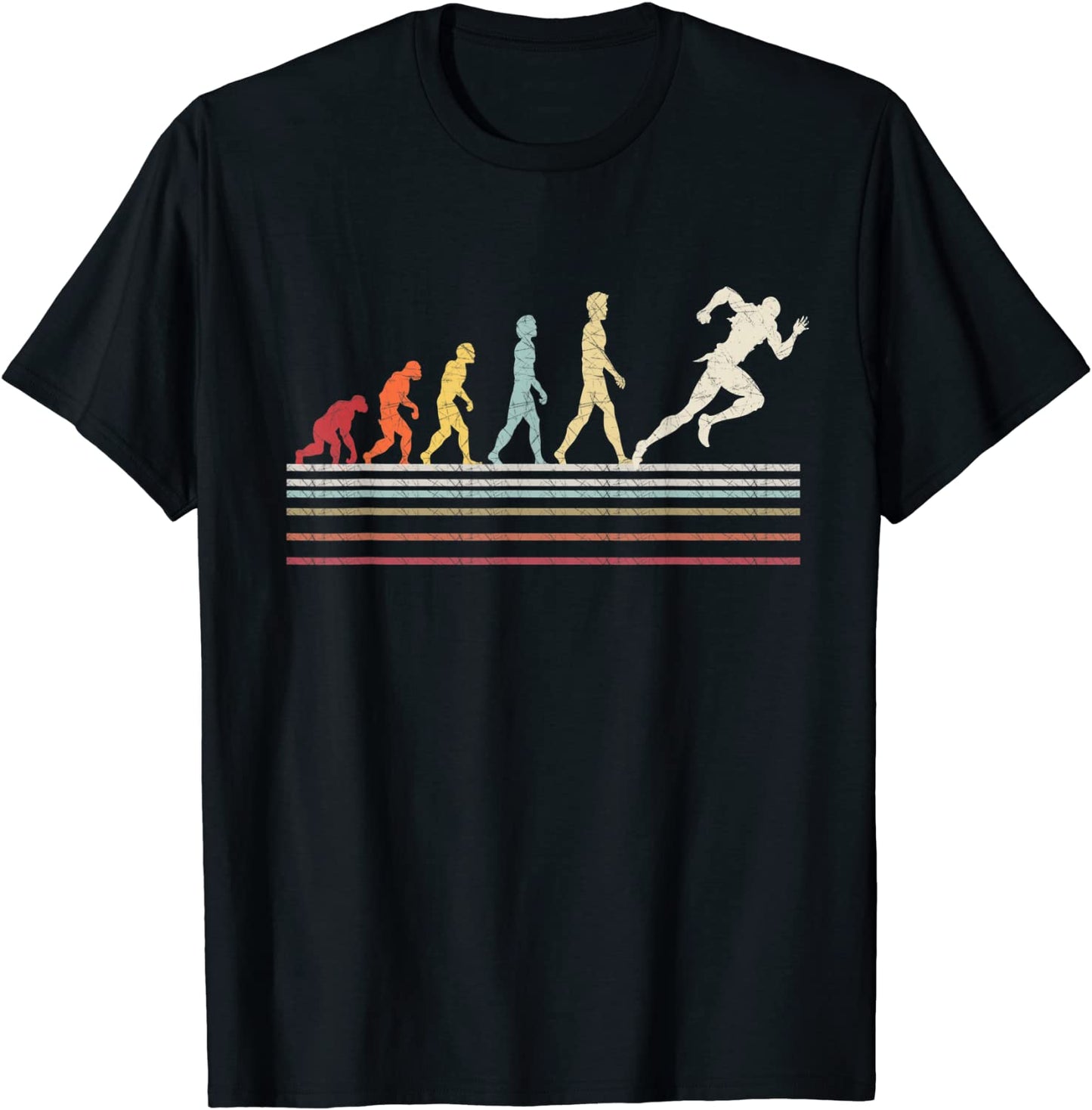 Funny Track and Field Evolution Of Man Sport Retro Vintage T-Shirt