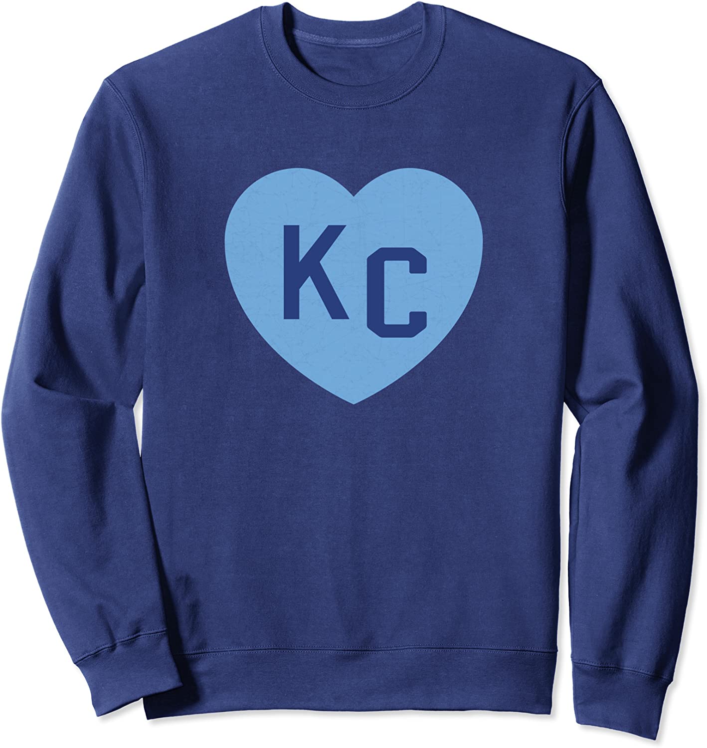 Kansas City Hearts Royal Blue Powder Baby Love Kc Heart KC Sweatshirt