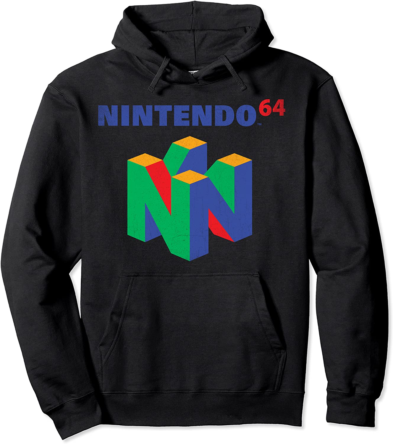 Nintendo 64 Classic Logo Retro Vintage Graphic Hoodie