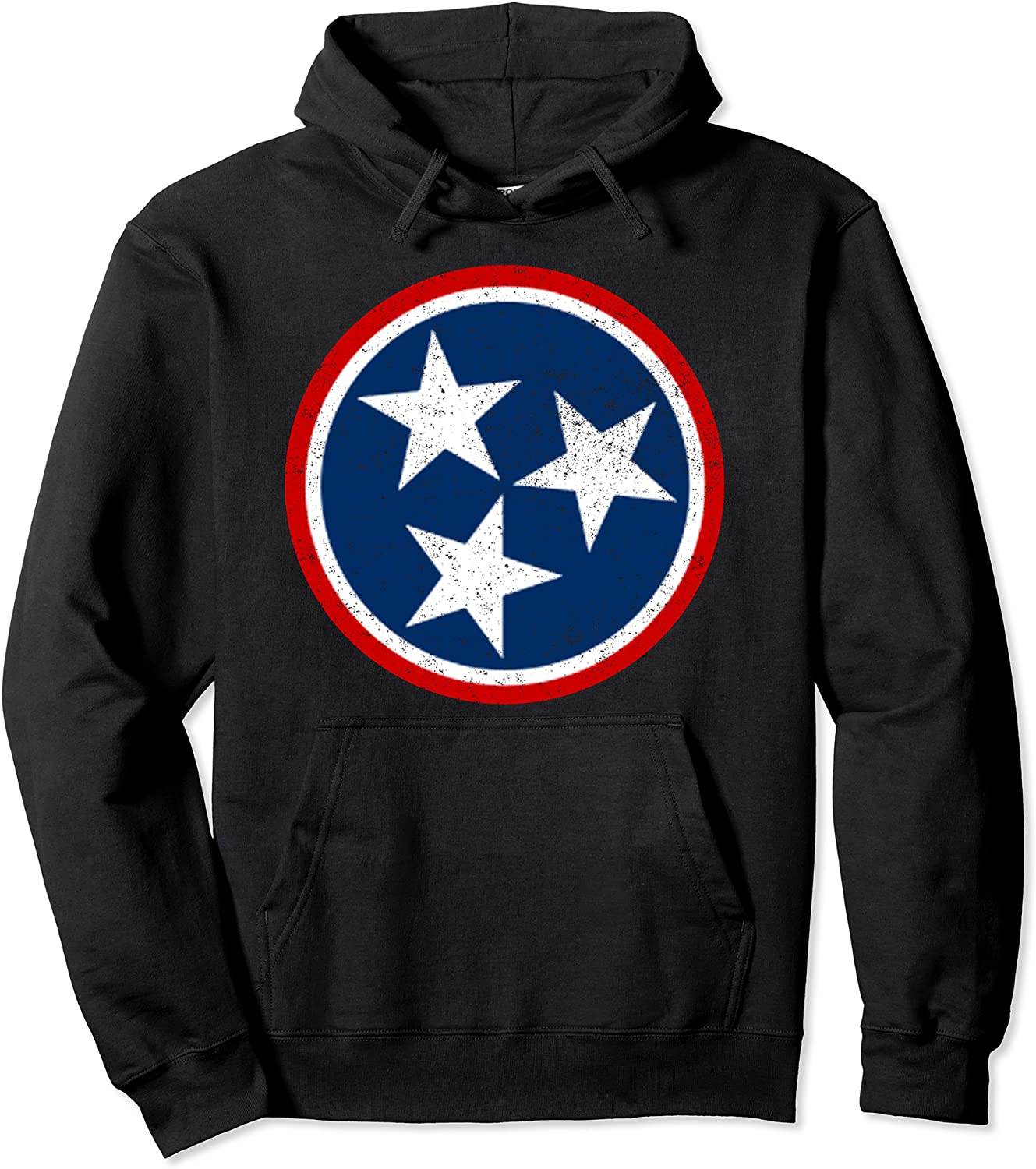 Tennessee Volunteer State - Distressed Tristar Flag Hoodie