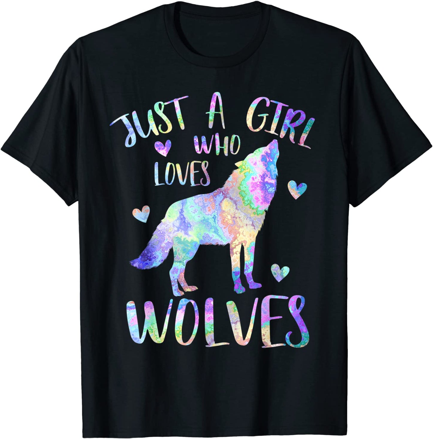 Just a Girl Who Loves Wolves Cute Wolf Lover Teen Girls T-Shirt