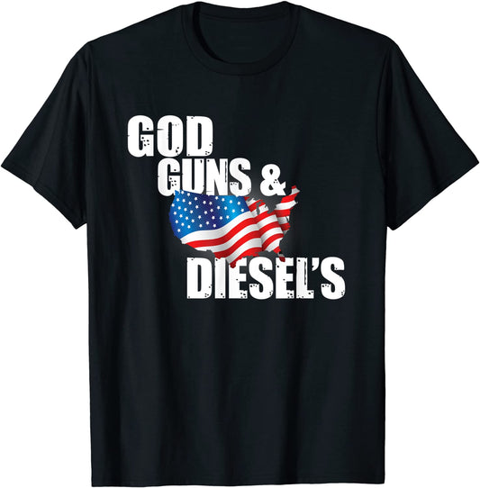 American Diesel Truck Owners God Guns Diesels T-Shirt
