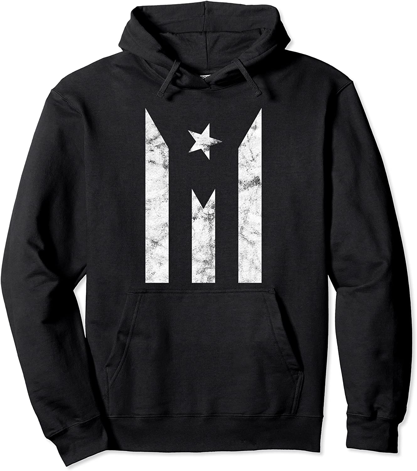 Puerto Rico Black Flag Puerto Rican Pride Independent Pullover Hoodie