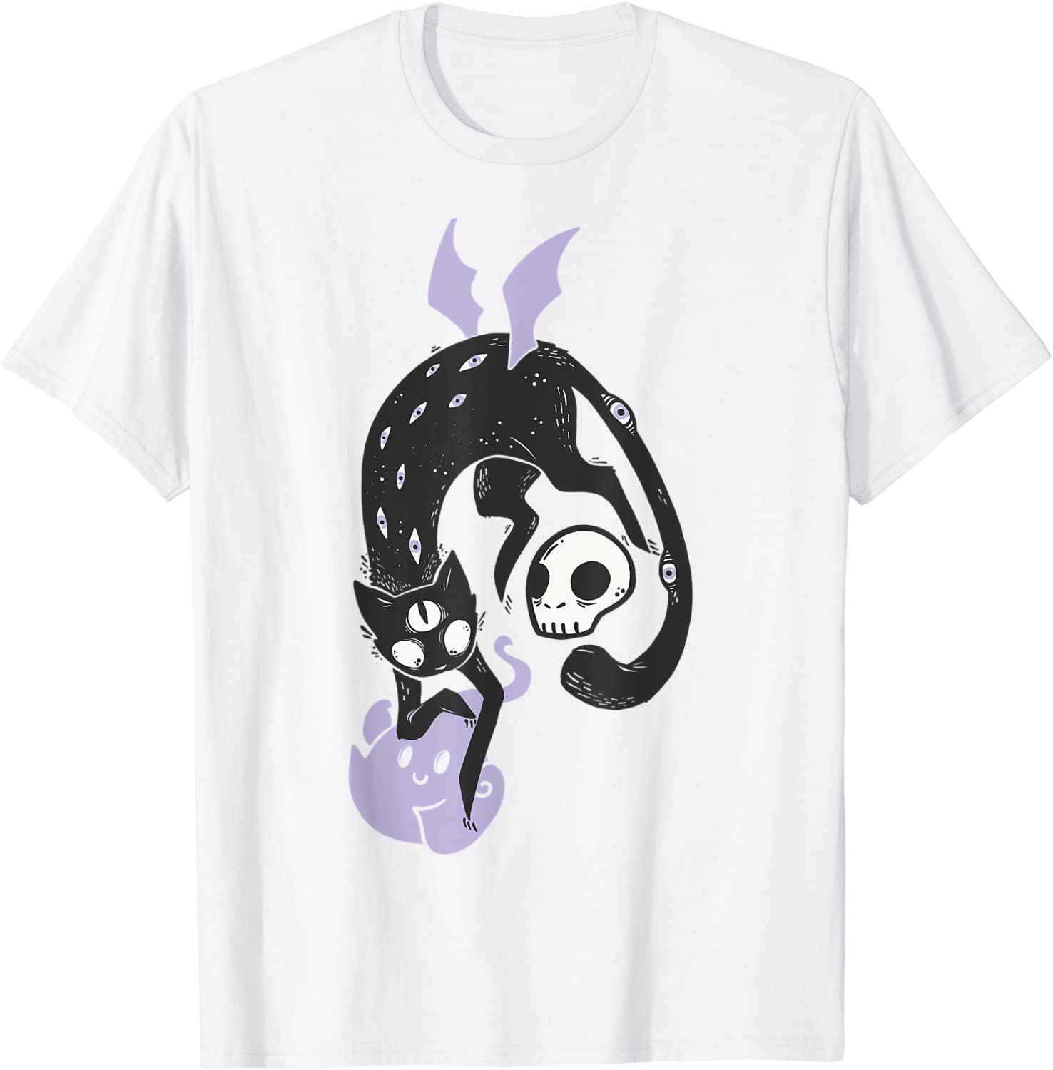 Kawaii Black Cat T-Shirt Pastel Goth Soft Grunge Clothing