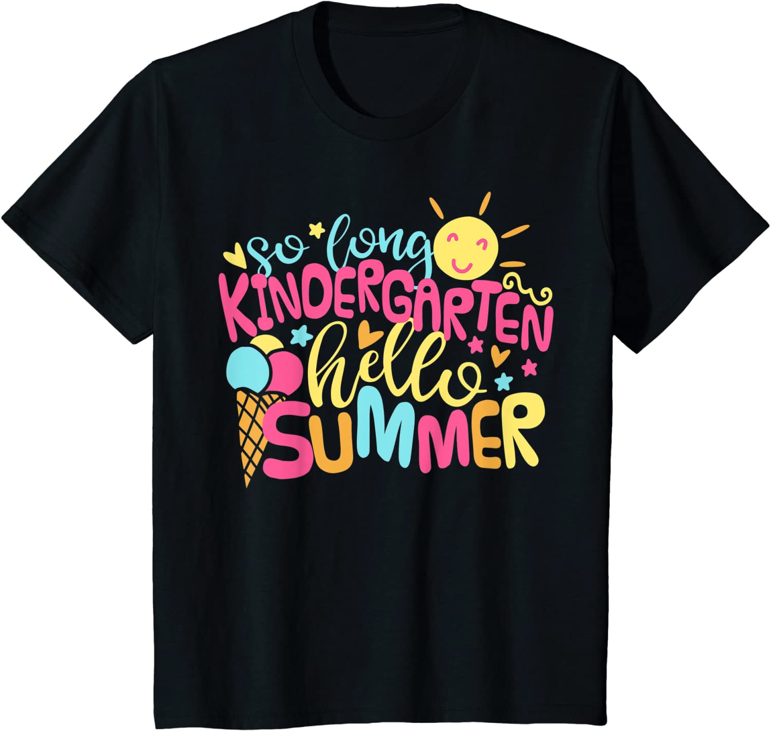 Kids So Long Kindergarten Hello Summer Girl Last Day School Shirt