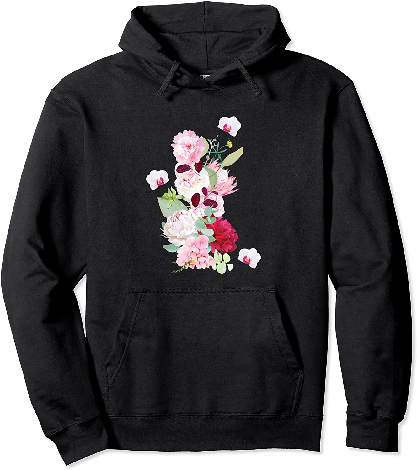 Red Rose Bunch Flower Beautiful Fragrance Funny Gift Pullover Hoodie