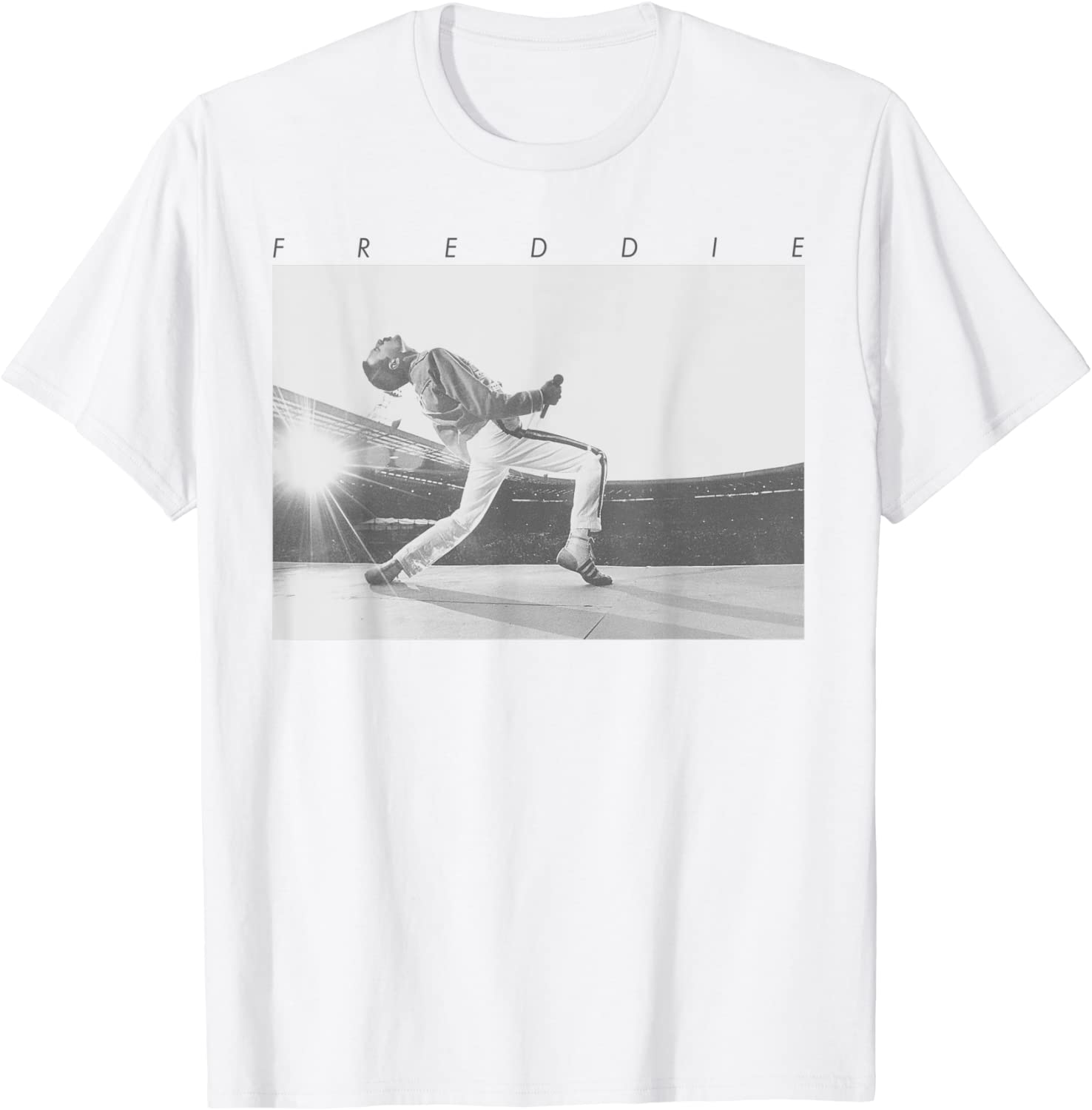 Freddie Mercury Official Howl Stage Icon BW Photo T-Shirt