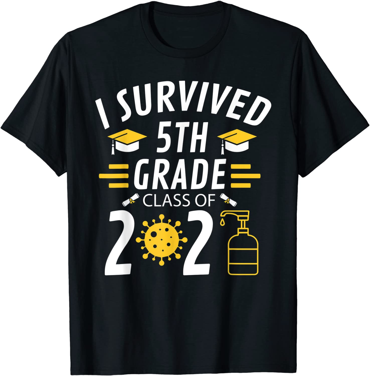 I Survived 5th Grade Class Of 2021 5th Grade Graduation T-Shirt