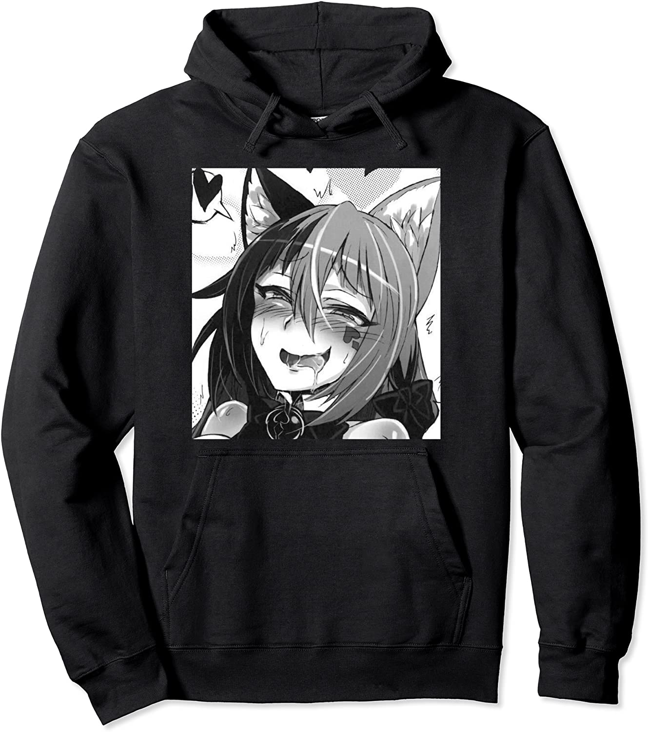 Neko Girl Anime Girl Otaku Waifu Japanese Aesthetic Pullover Hoodie