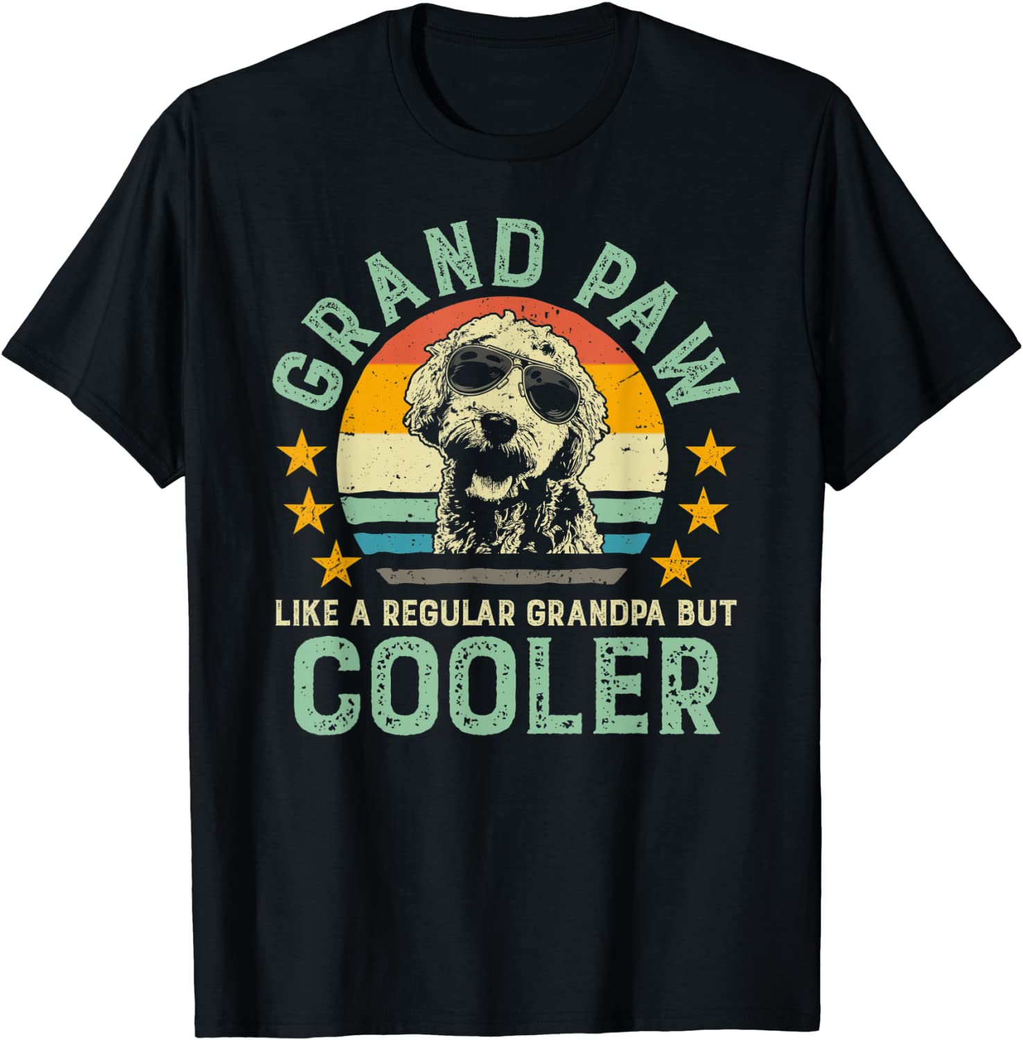 Grand Paw Like Regular Grandpa But Cooler Doodle Lover Shirt