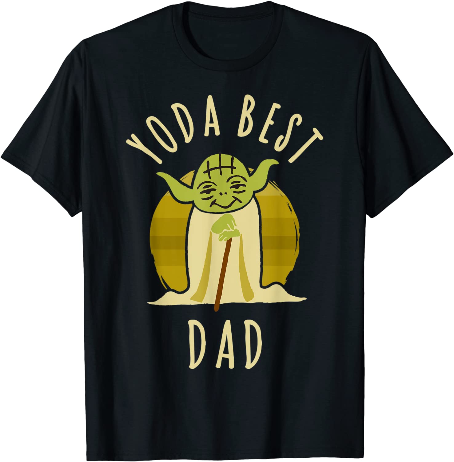 Star Wars Yoda Best Dad Cartoon Yoda T-Shirt