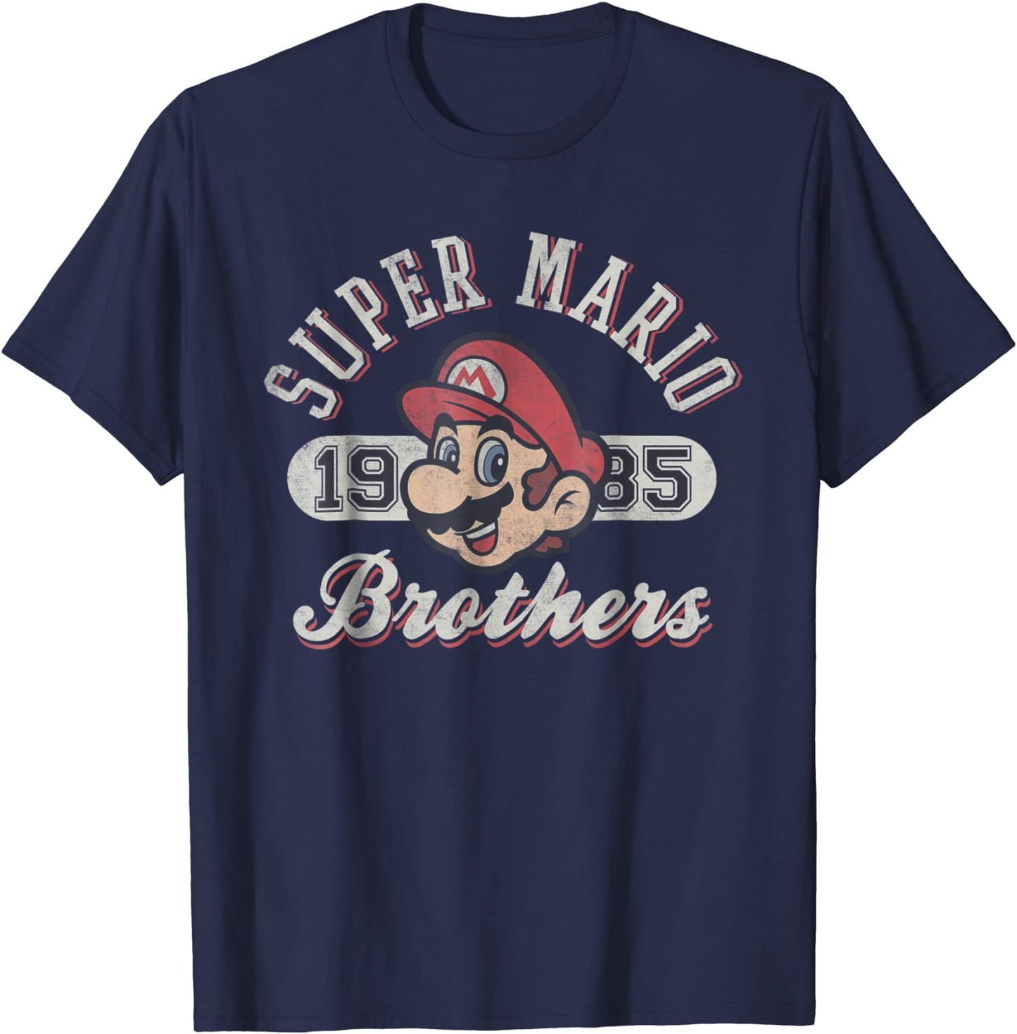 Super Mario Bros 1985 Face Vintage Logo Graphic T-Shirt
