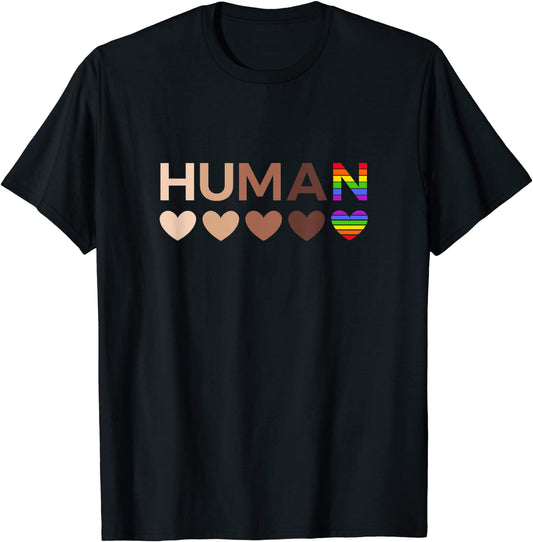 All-Inclusive Hearts for BLM Racial Justice Human Equality T-Shirt