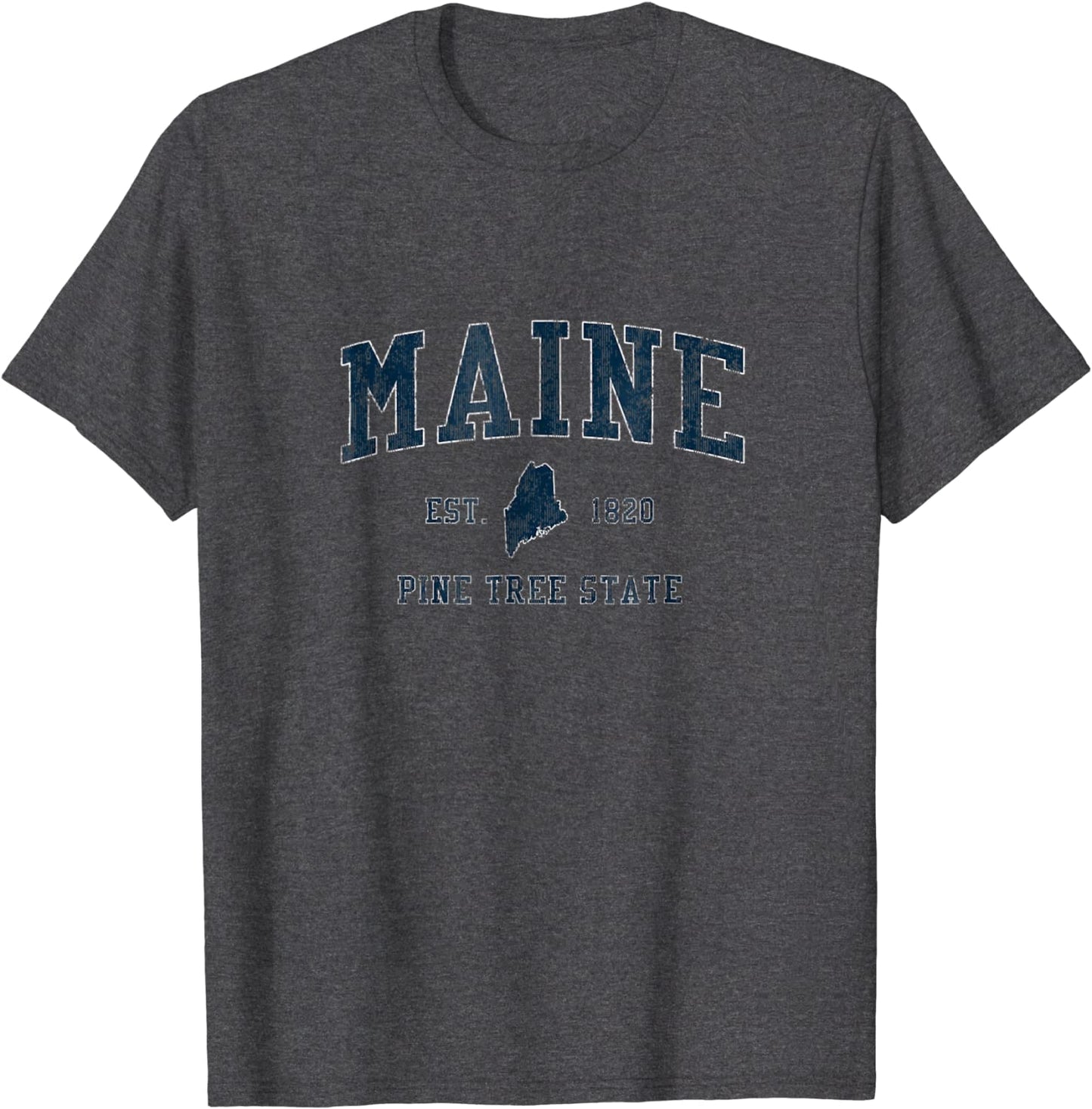 Retro Maine T Shirt Vintage State Sports Design Tee