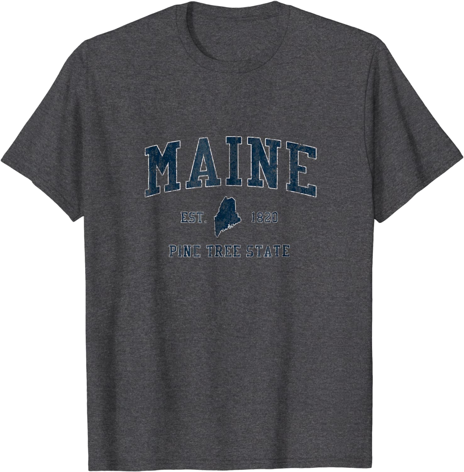 Retro Maine T Shirt Vintage State Sports Design Tee