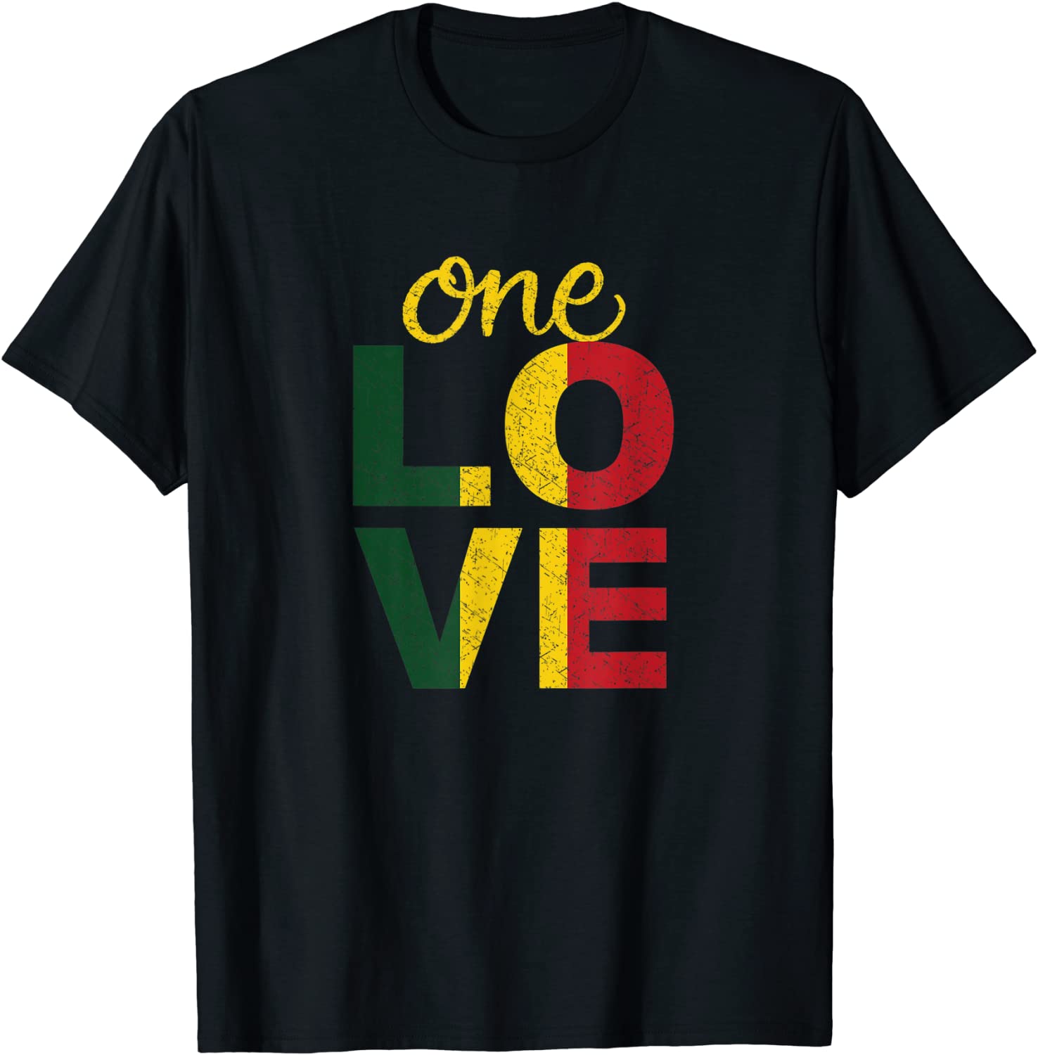 One Love Jamaican T Shirt Rasta Reggae