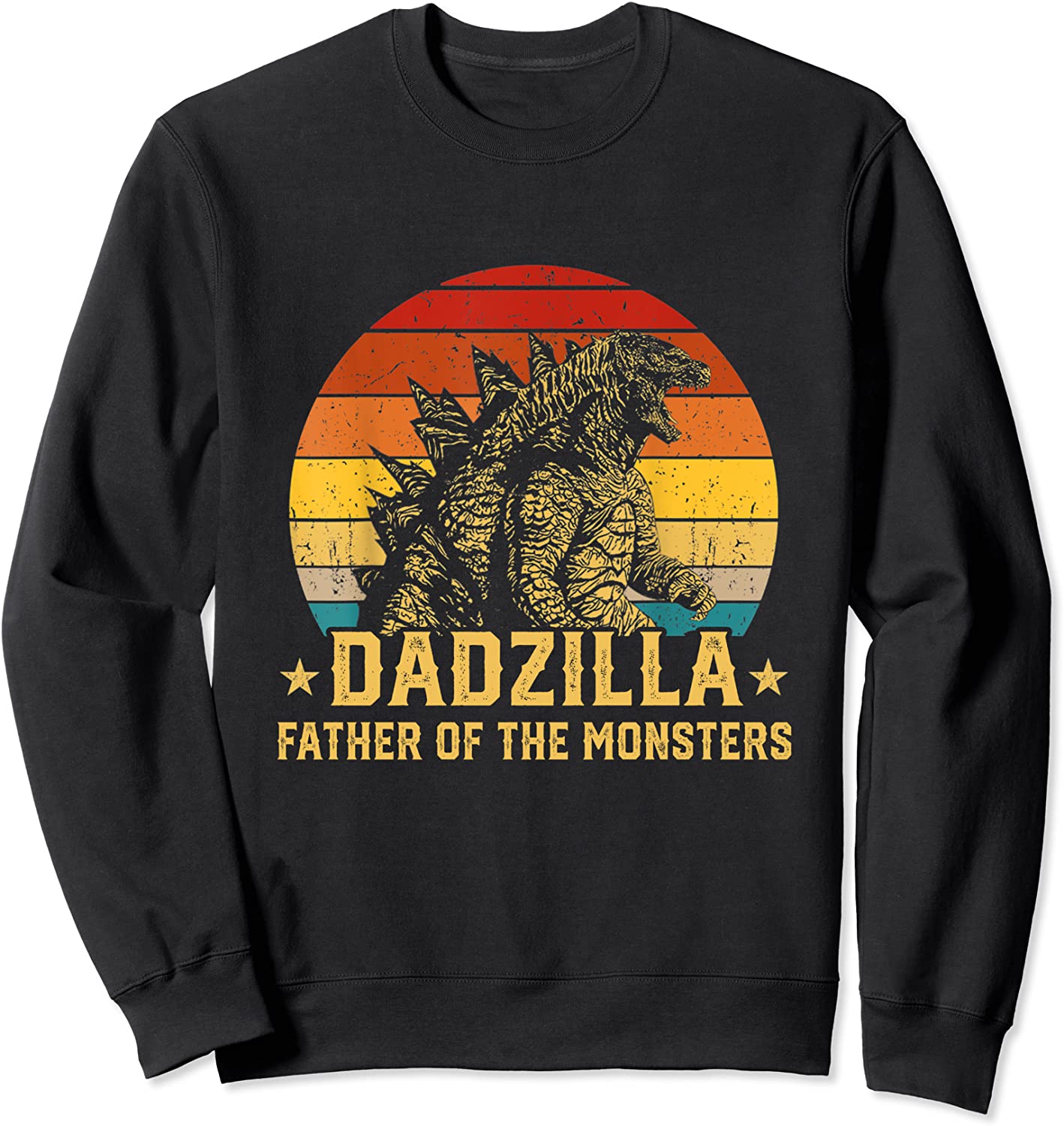 Dadzilla Father Of The Monsters Shirt Retro Vintage Sunset Sweatshirt