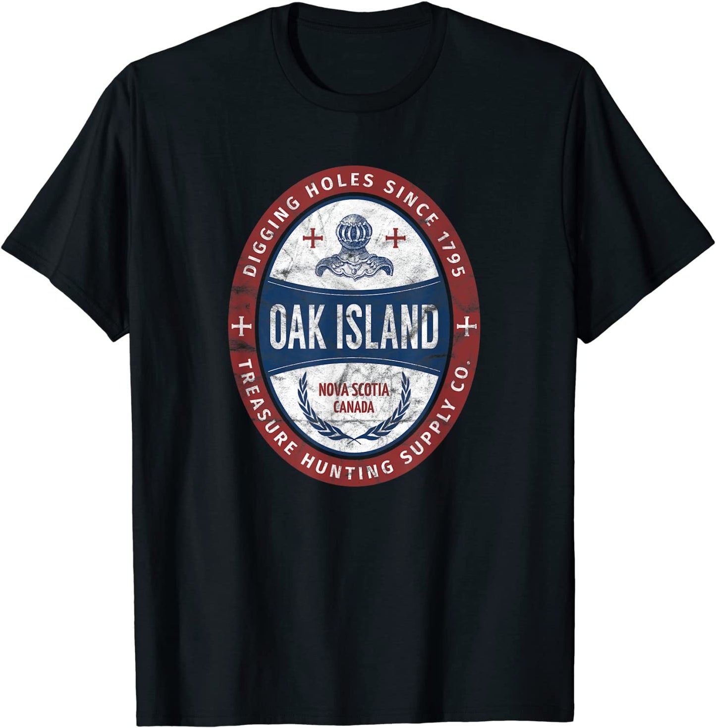 Oak Island Treasure Hunting Retro Templar Knight Treasure Gi T-Shirt