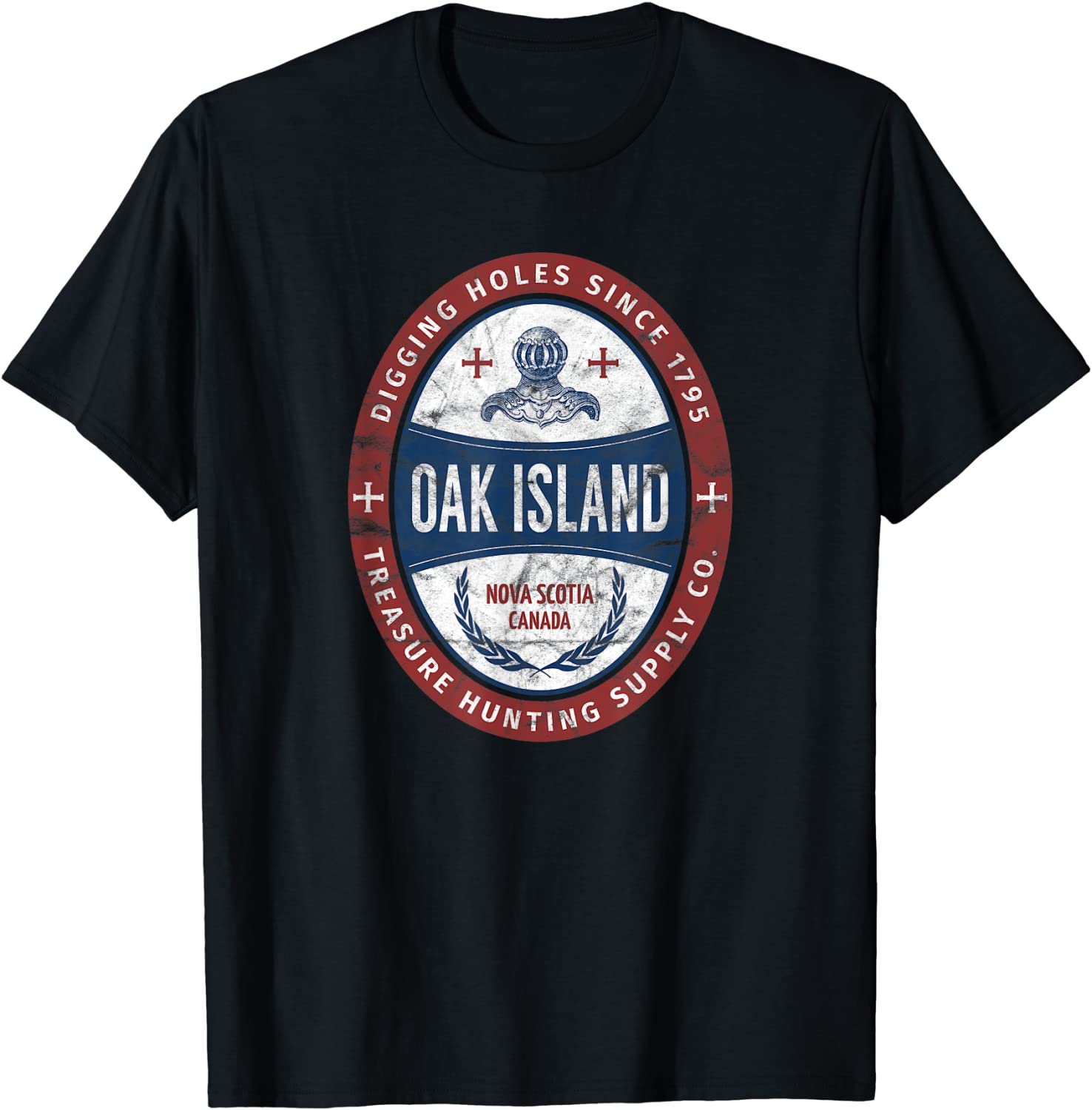Oak Island Treasure Hunting Retro Templar Knight Treasure Gi T-Shirt