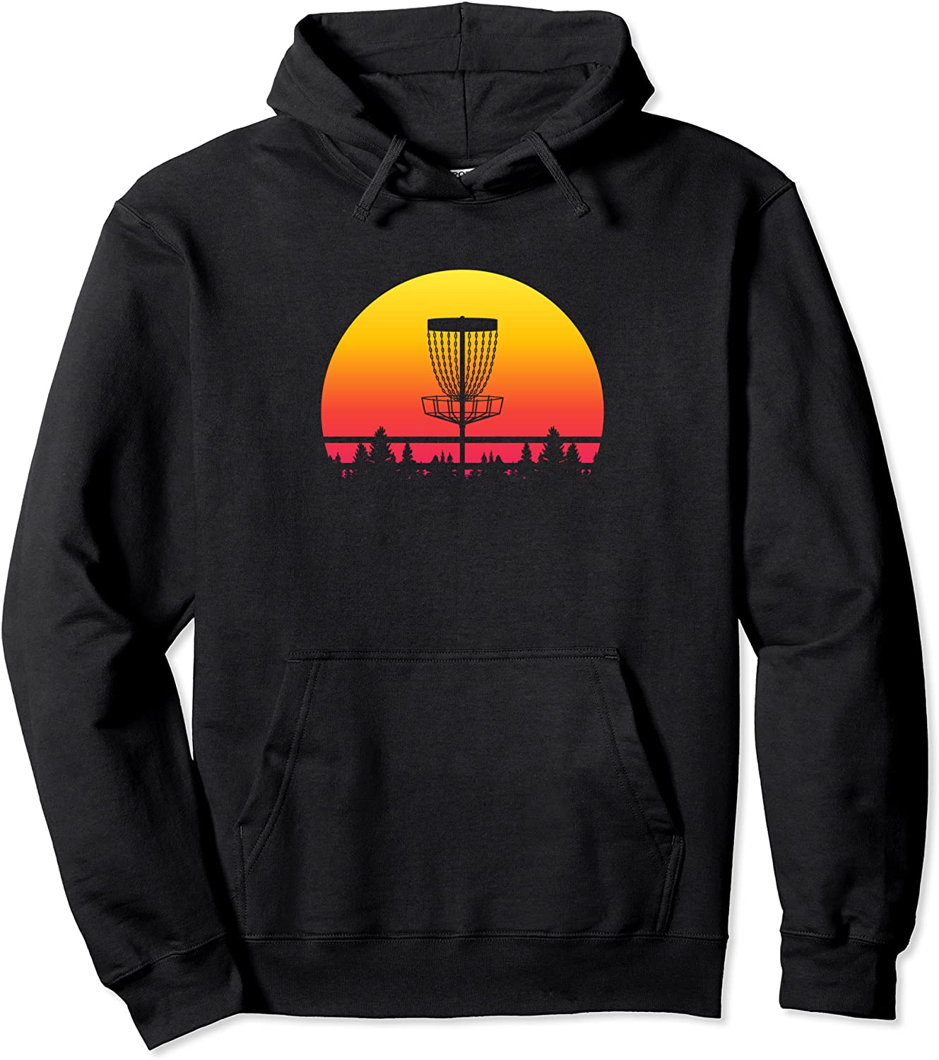 Retro Disc Golf Graphic Design - Vintage Frisbee Player Gift Pullover Hoodie