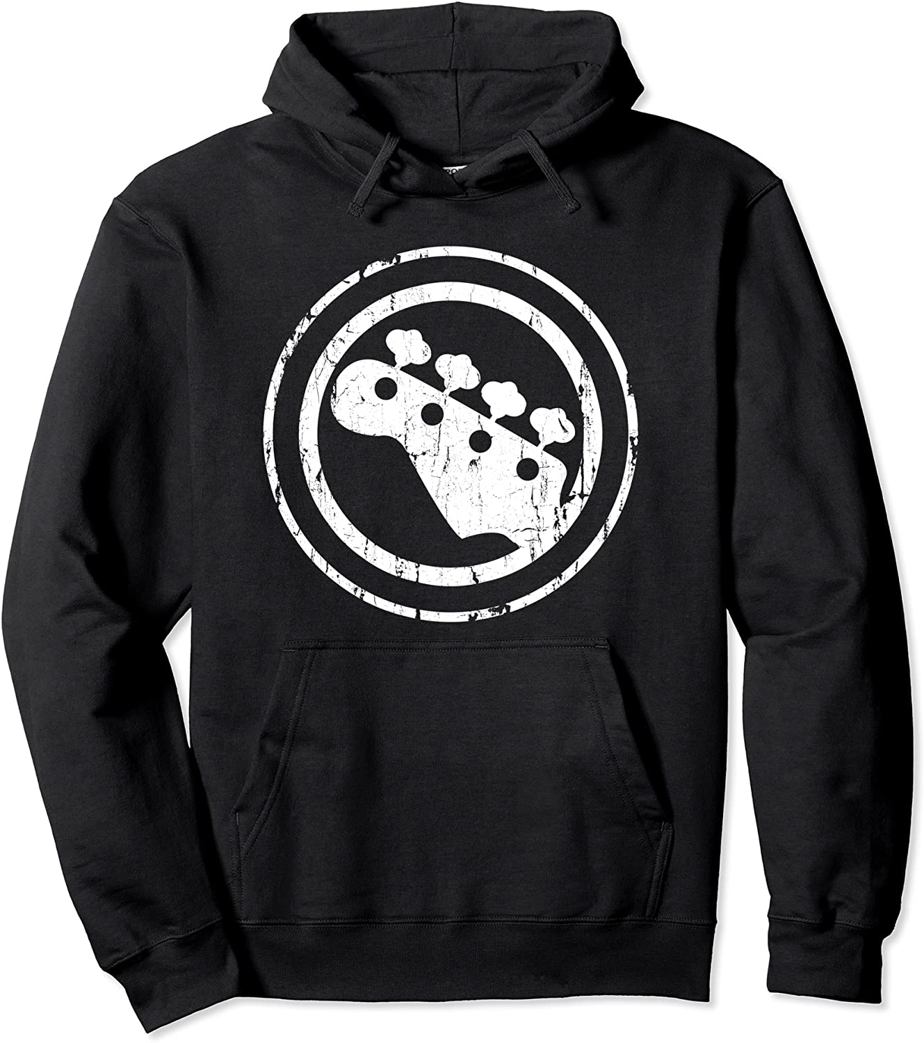 Bass Player Gift Vintage Bass Guitar Bassist Gift Pullover Hoodie