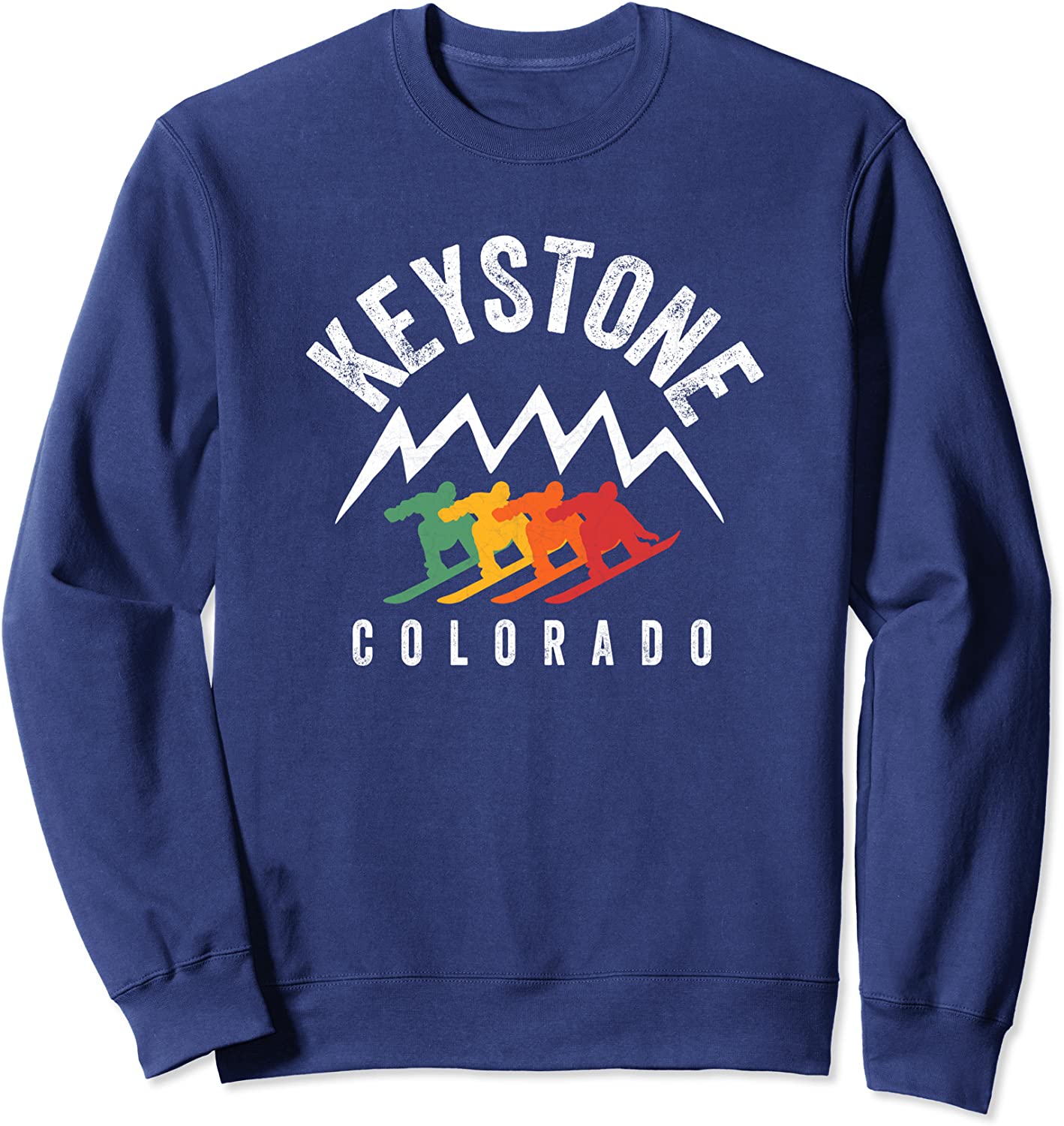 Keystone Snowboard Rad Colorado Cool Snowboarder Mulitcolor Sweatshirt