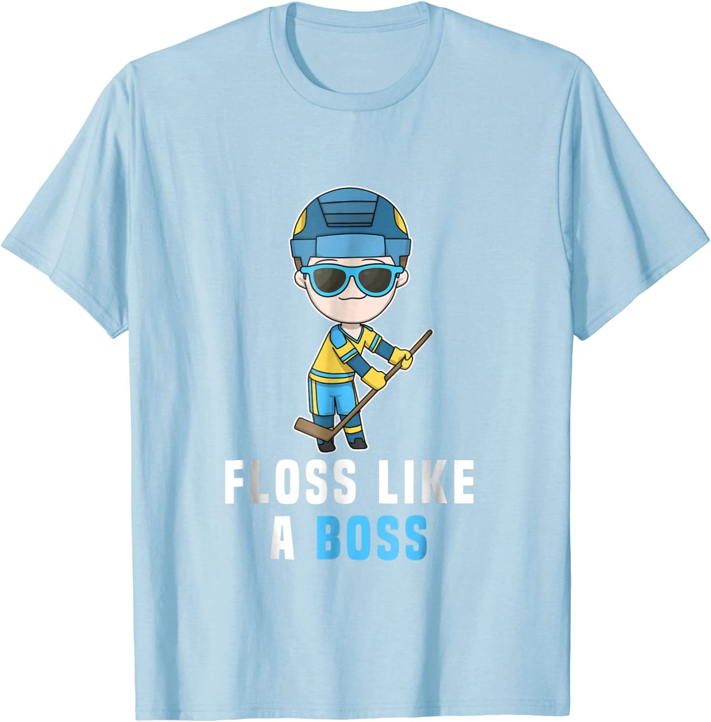 Floss Like A Boss Hockey Player Funny Sports T Shirt