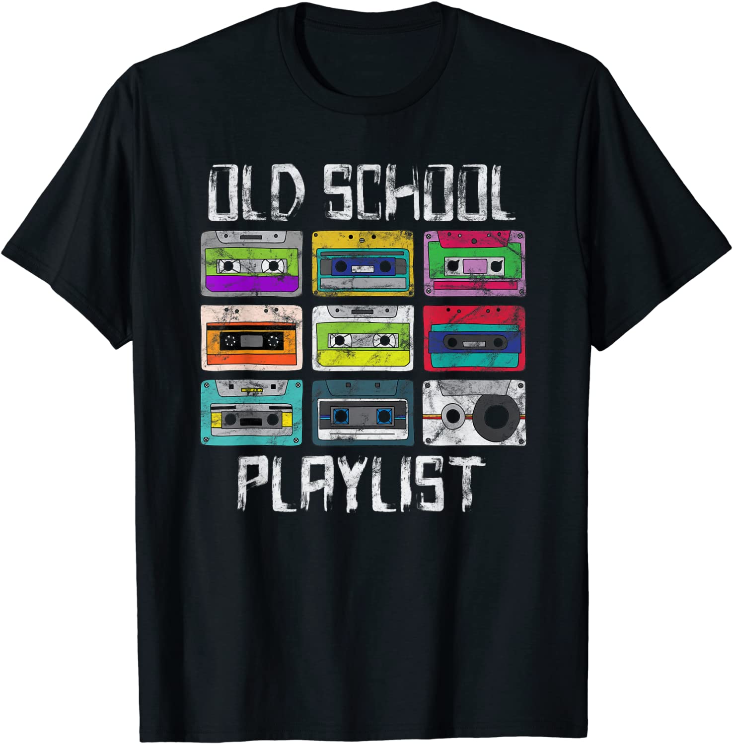Cassette Tape Music T-Shirt Retro 80s Old School Playlist T-Shirt