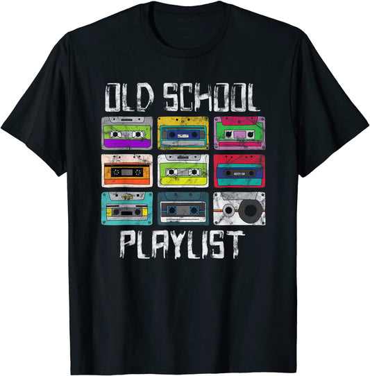 Cassette Tape Music T-Shirt Retro 80s Old School Playlist T-Shirt
