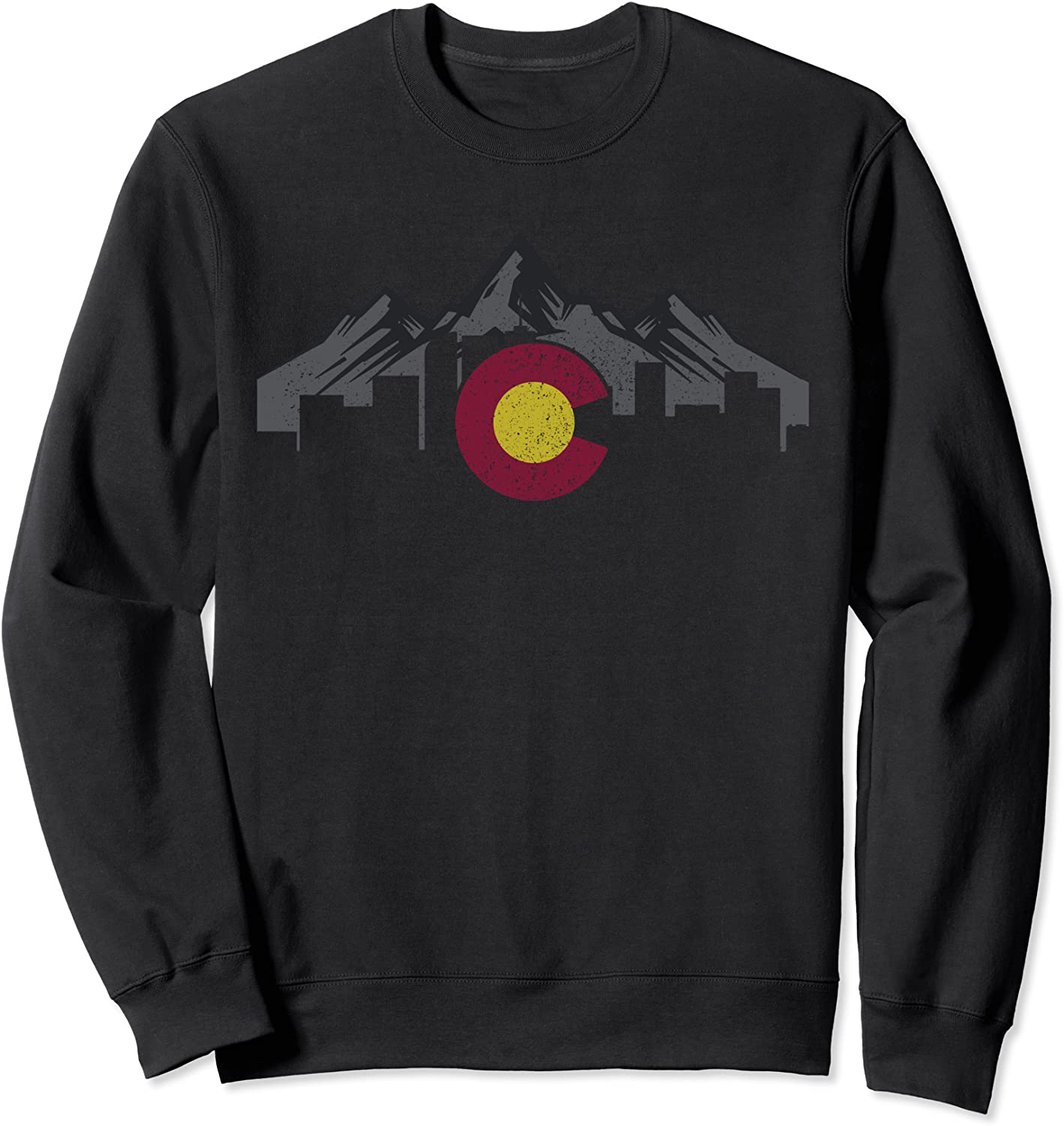 Colorado Mountains Flag Denver Skyline Souvenir Gift Sweatshirt
