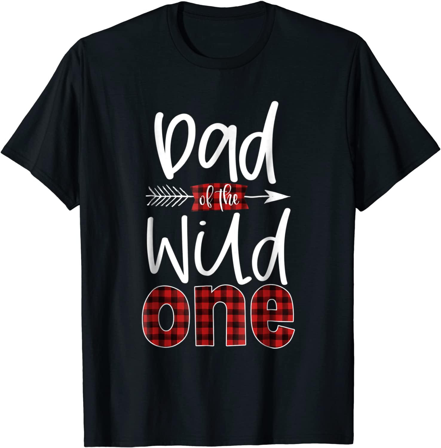 Mens Dad of the Wild One Shirt Plaid Lumberjack 1st Birthday Tee