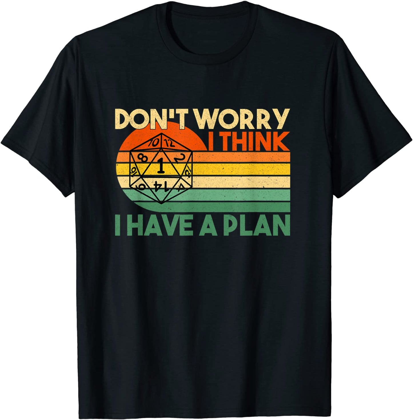 Retro Dungeons Tabletop DM RPG Dice Dragons Gift T-Shirt
