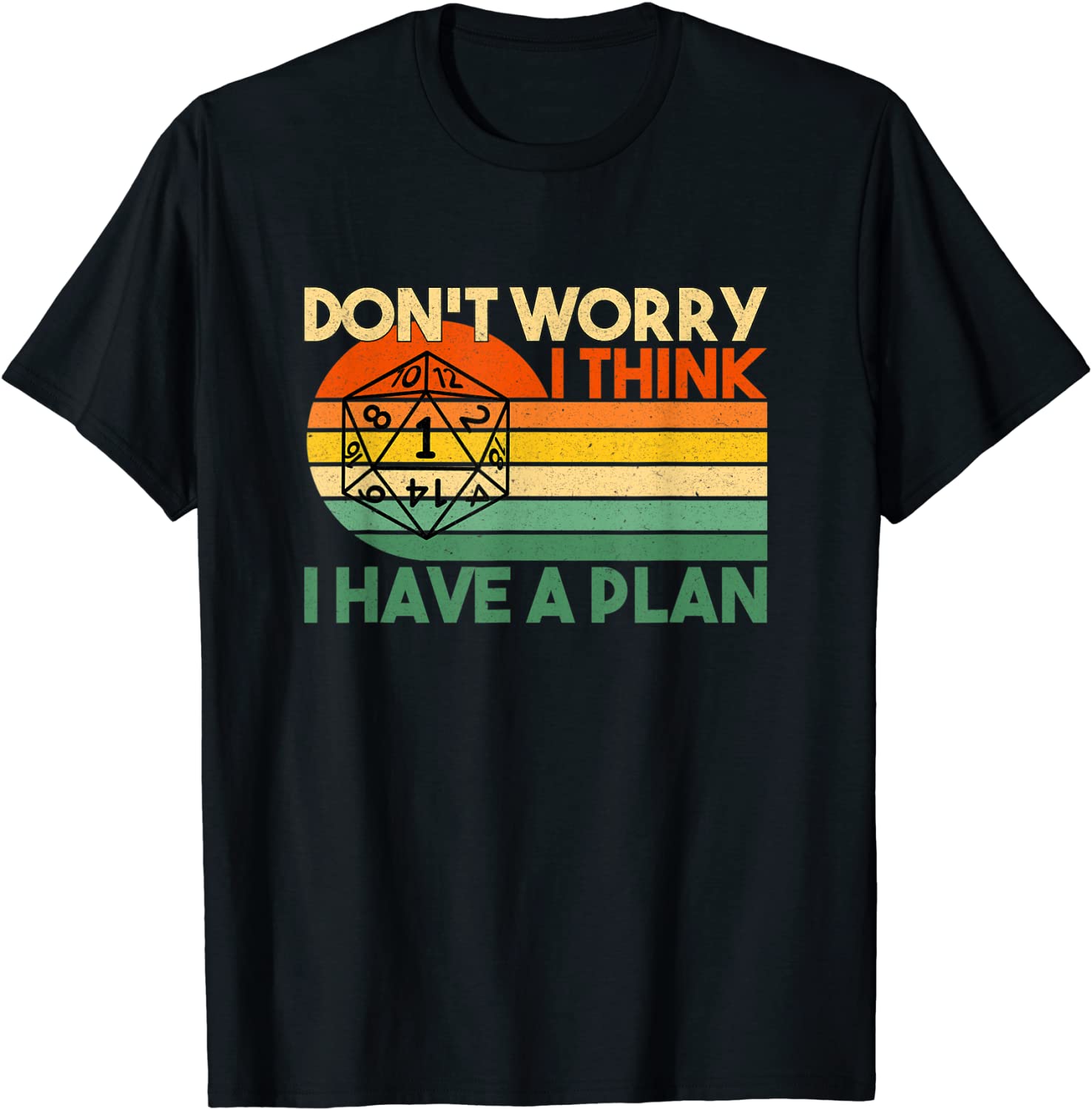 Retro Dungeons Tabletop DM RPG Dice Dragons Gift T-Shirt