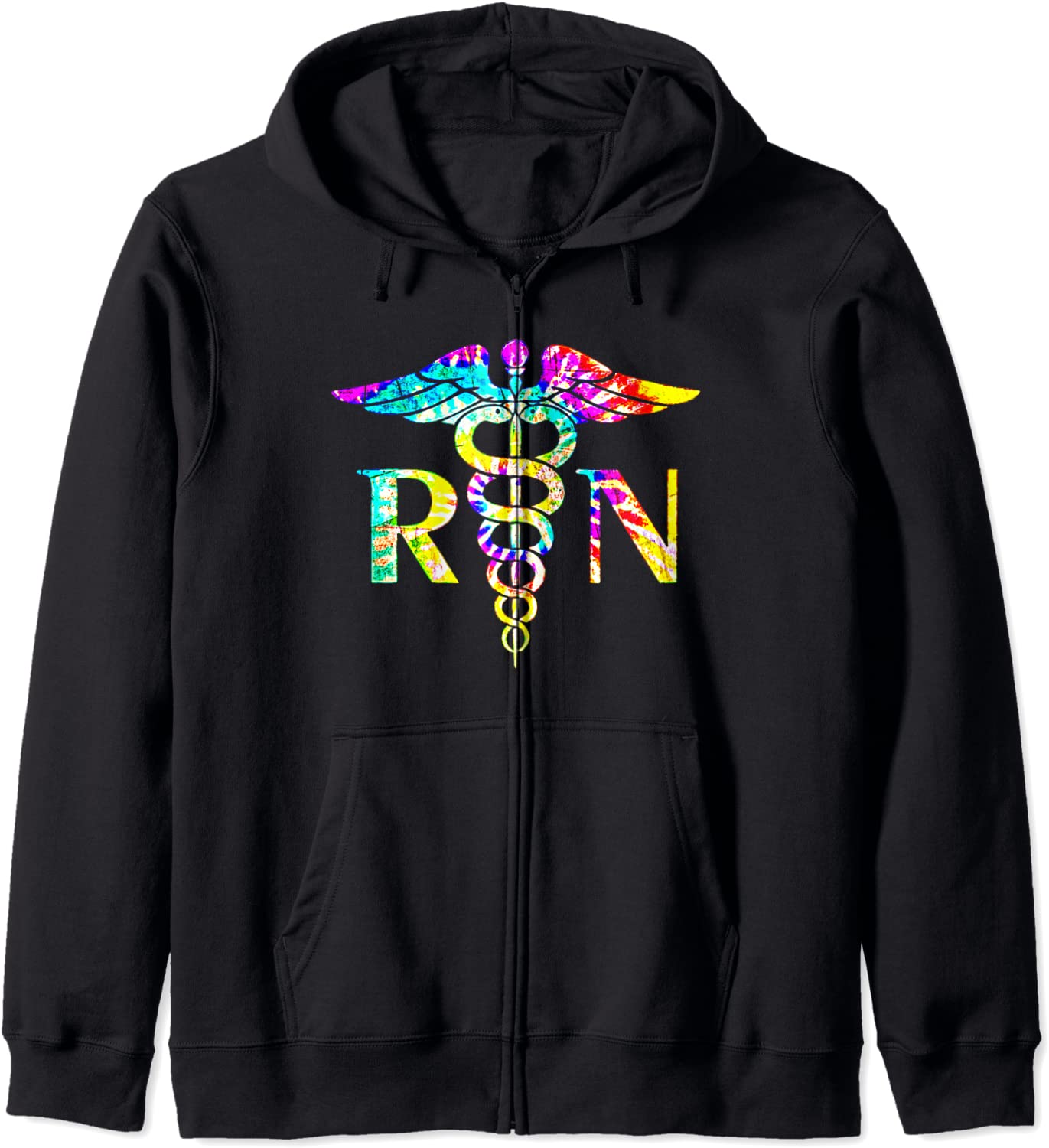 Lovely RN Registered Nurse Tie Dye Hoodie